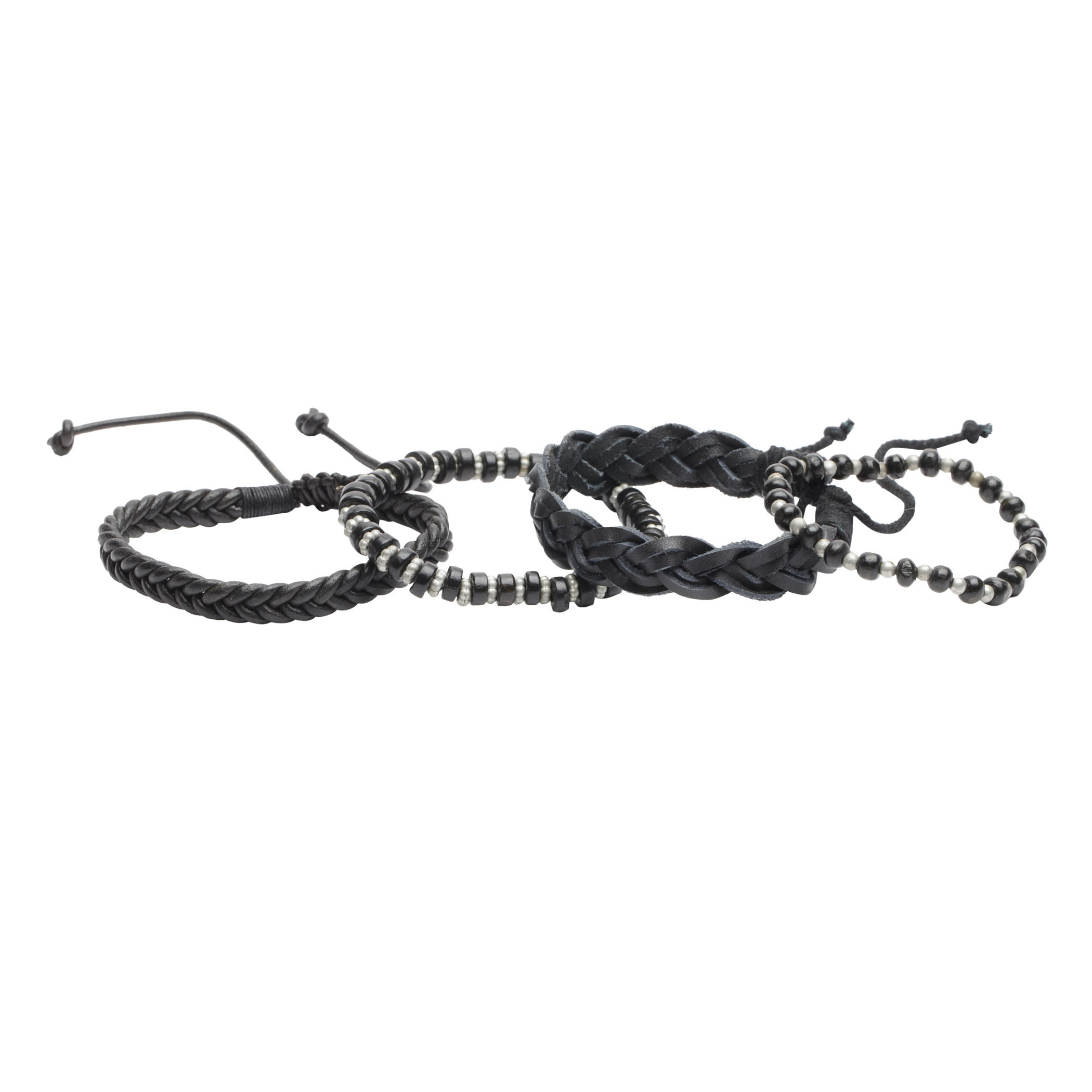 Cord and Bead Bracelet - Set of 4-men-watchesandjewellery-bracelets-image-2