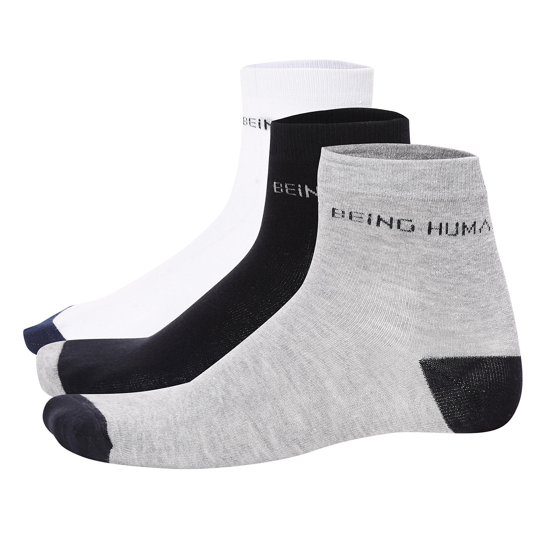 Being Human Textured Socks - Set of 3-men-socks-image-1