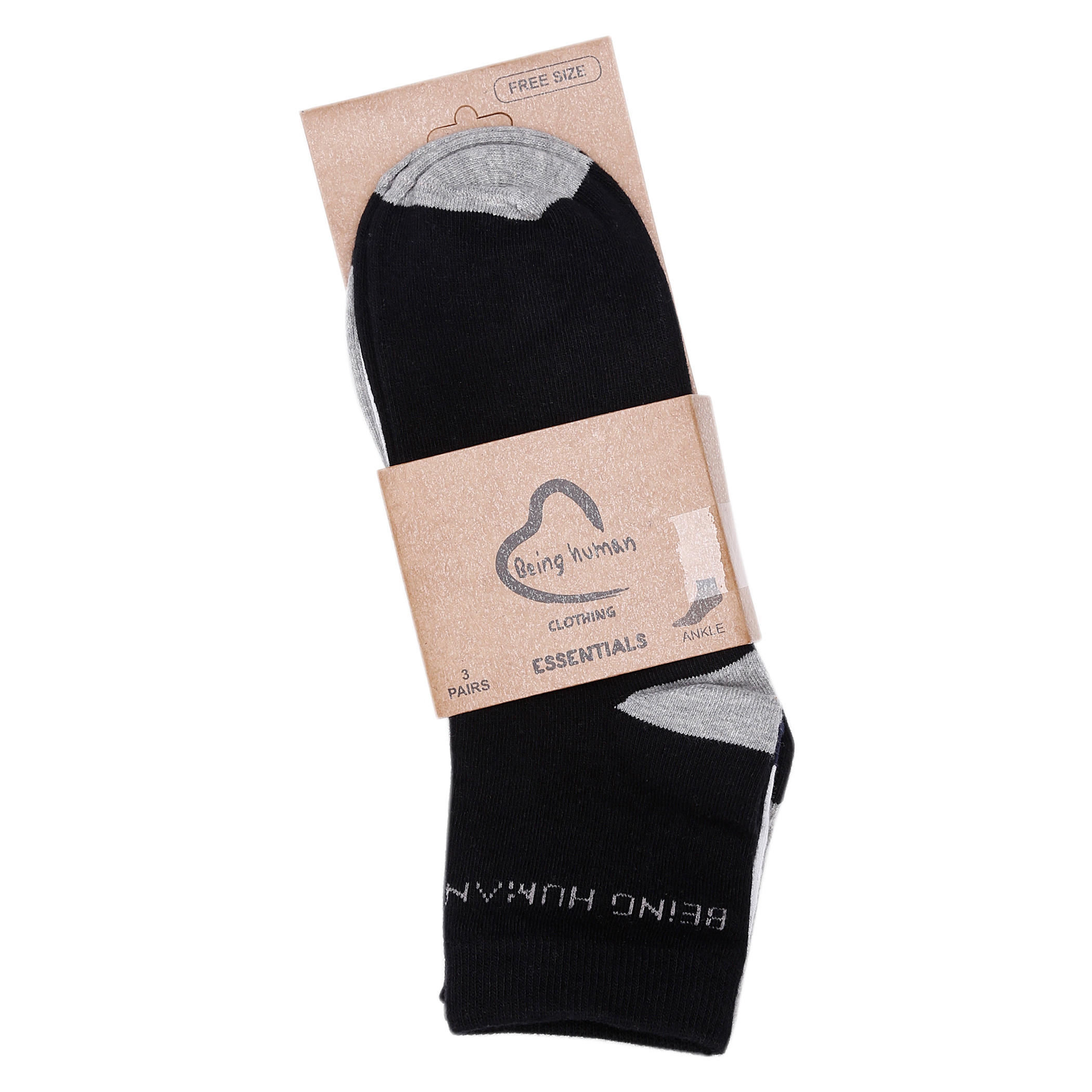 Being Human Textured Socks - Set of 3-men-socks-image-2