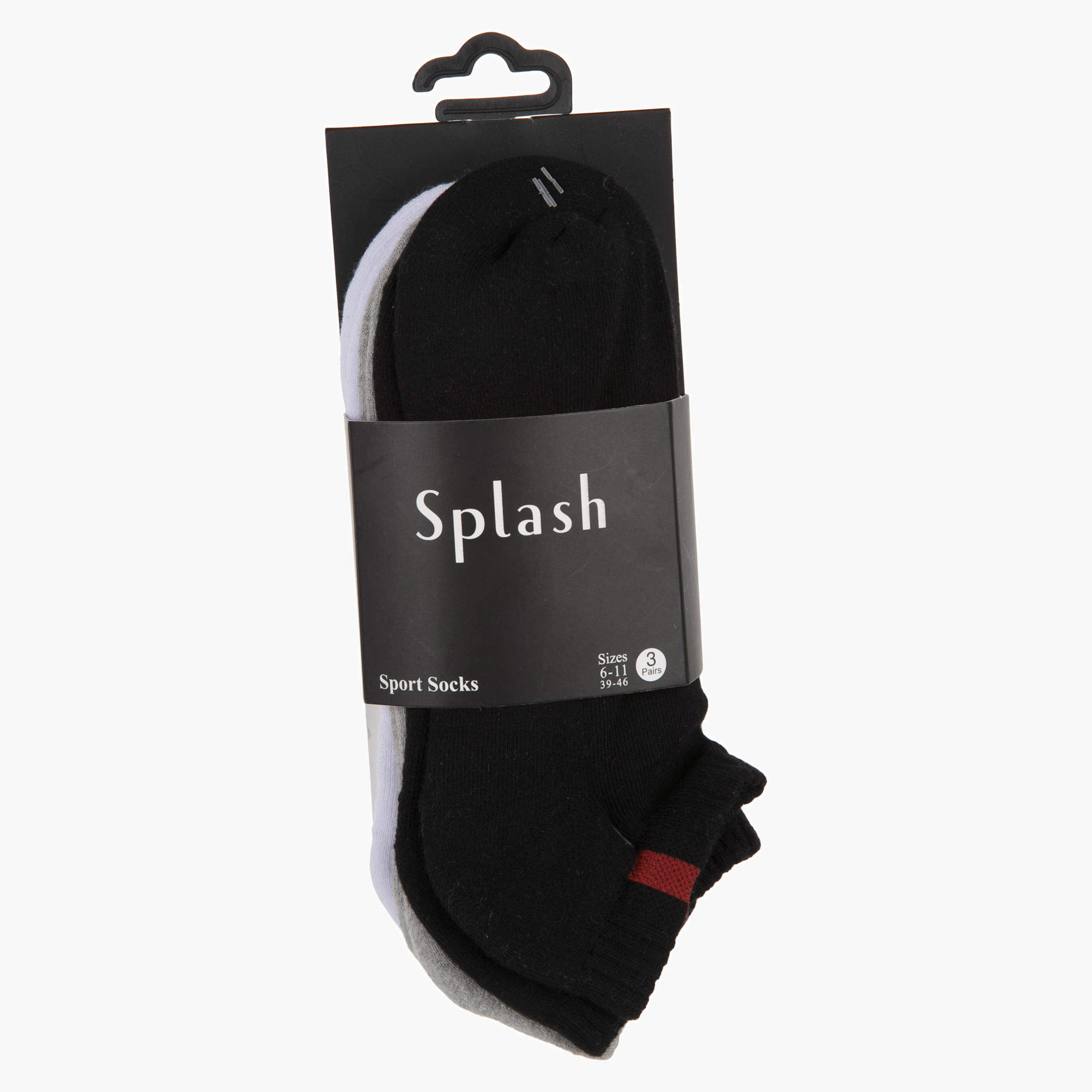 Solid Colour Ankle-length Socks - Set of 3-men-socks-image-2