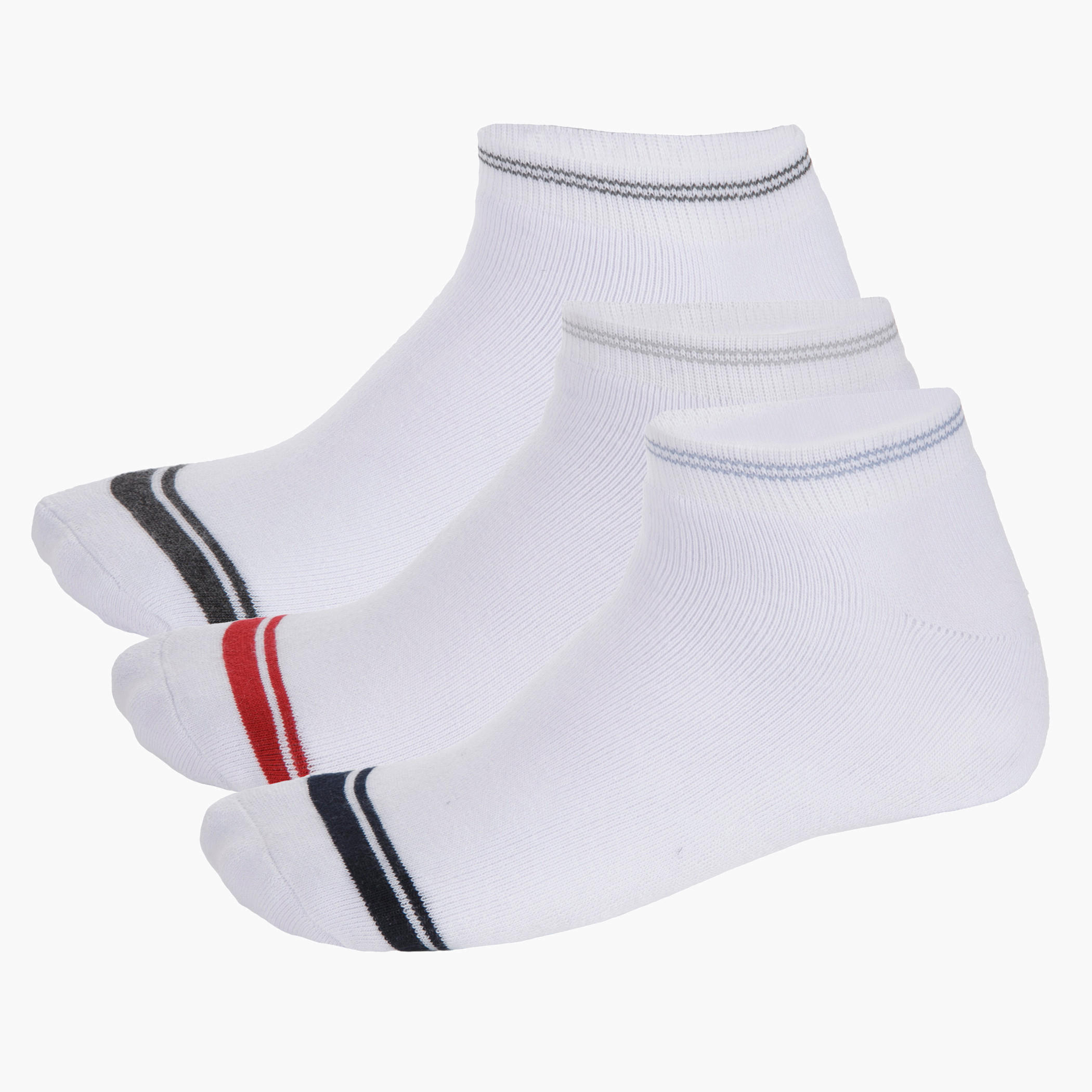 Dual Tone Ankle-length Socks - Set of 3-men-socks-image-1