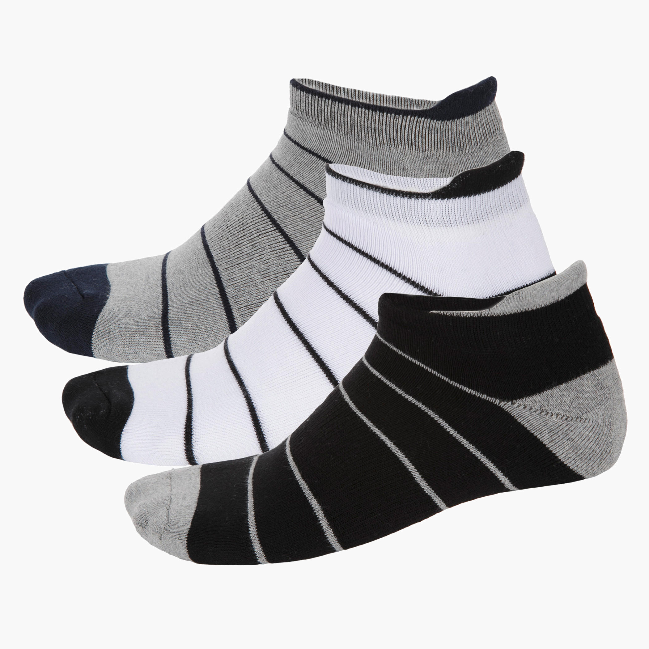 Multicolour Ankle-length Socks - Set of 3-men-socks-image-1