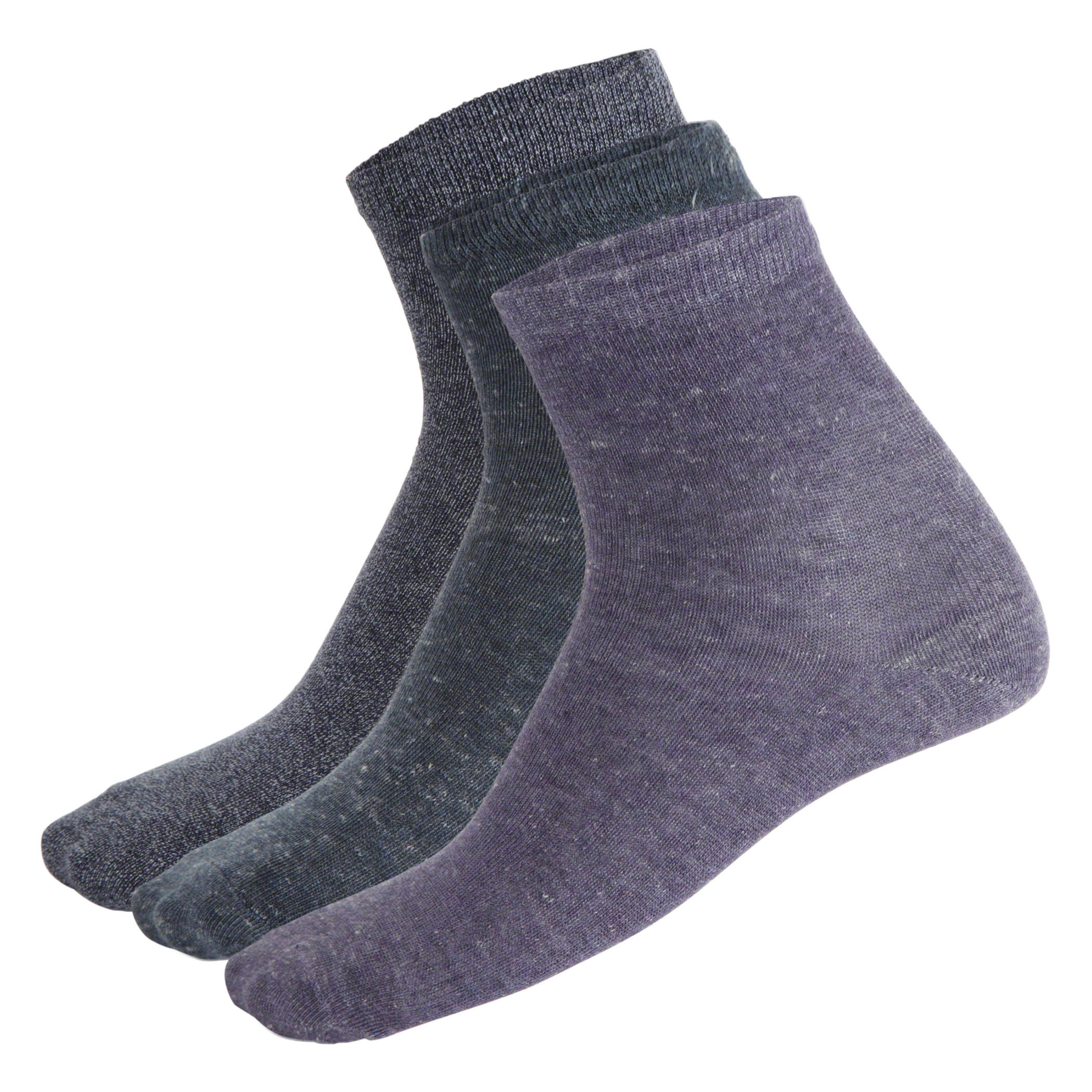 Textured Crew Socks - Pack of 3-women-socksandstockings-image-1