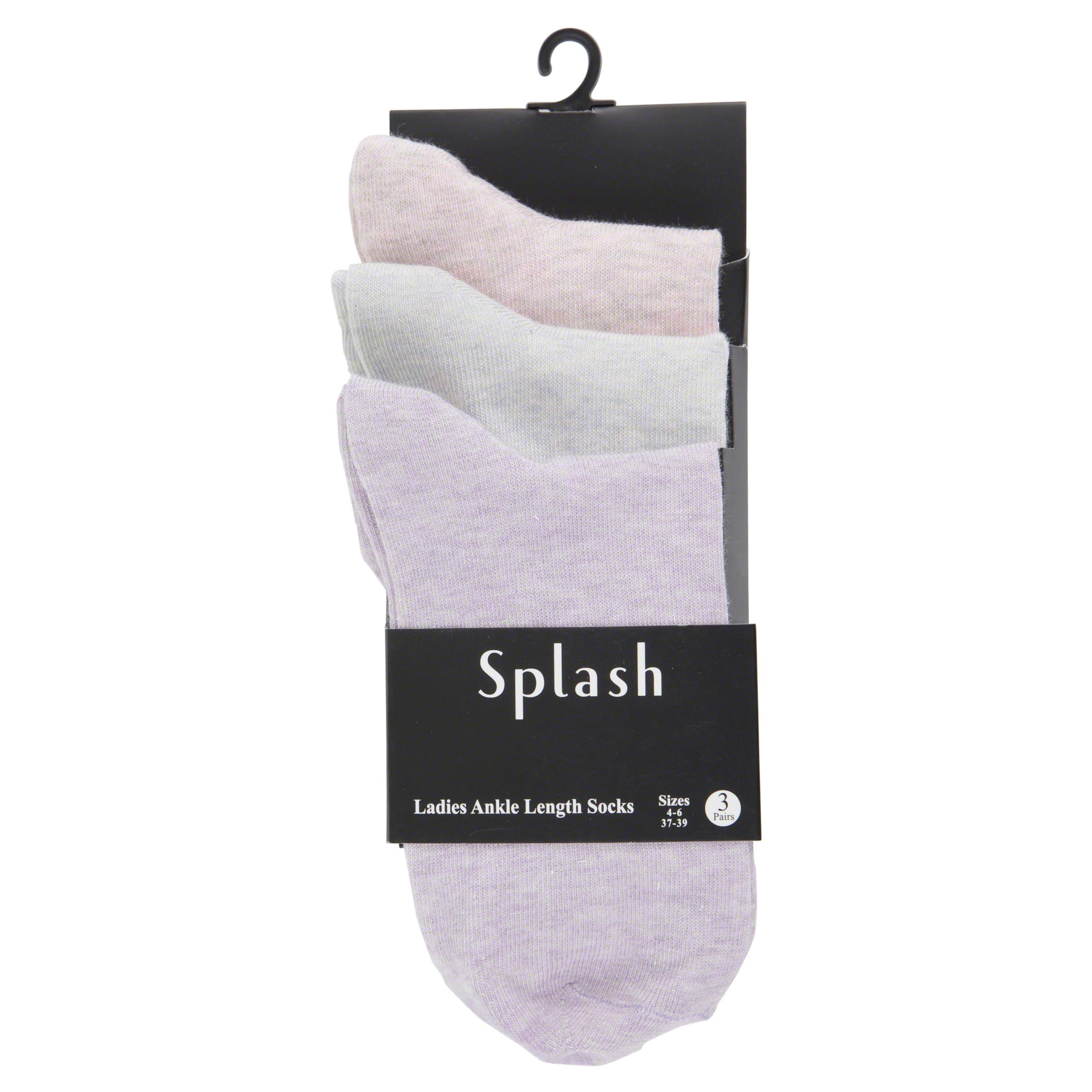 Solid Colour Ankle Length Socks - Pack of 3-women-socksandstockings-image-5