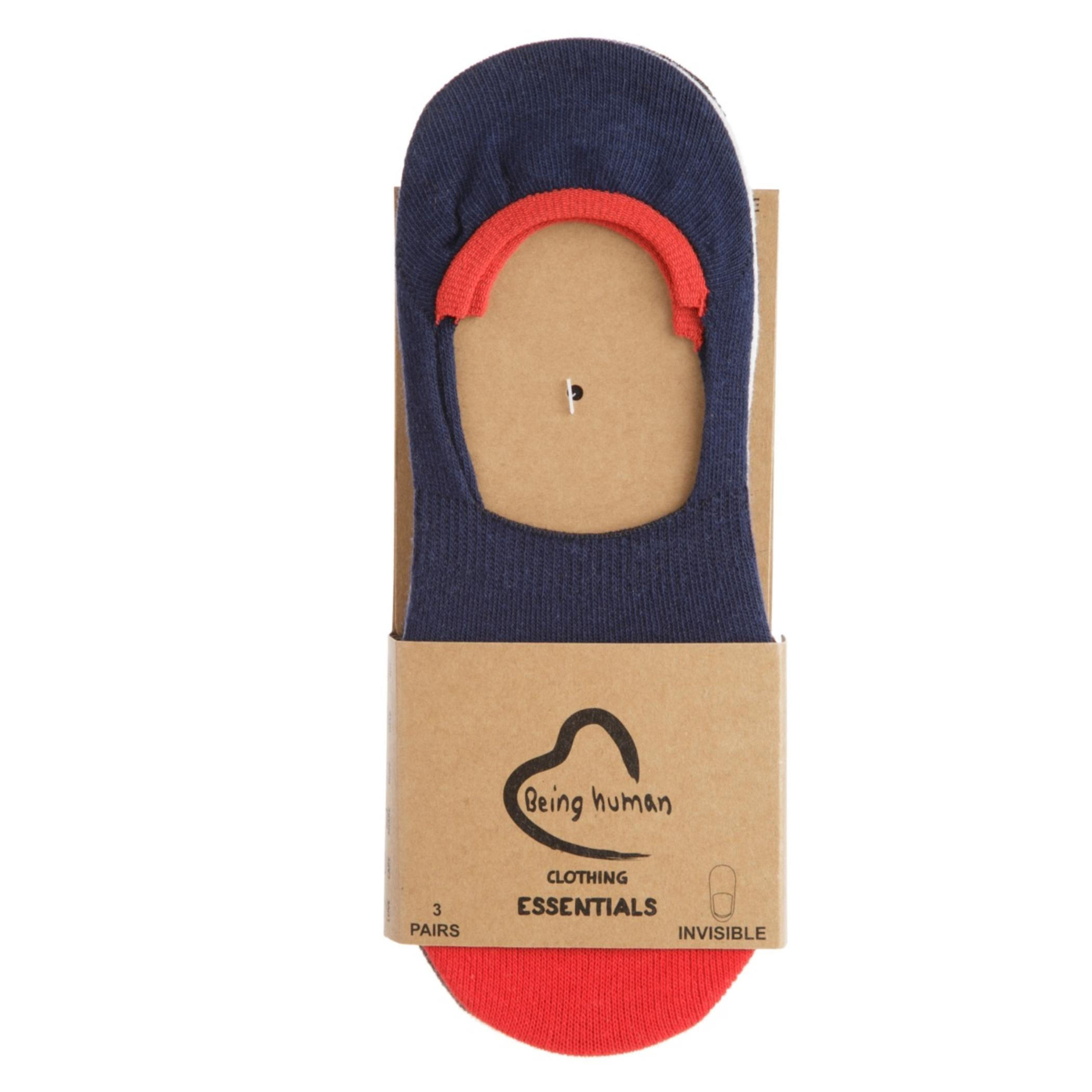 Being Human Invisible Socks - Set of 3-men-socks-image-1