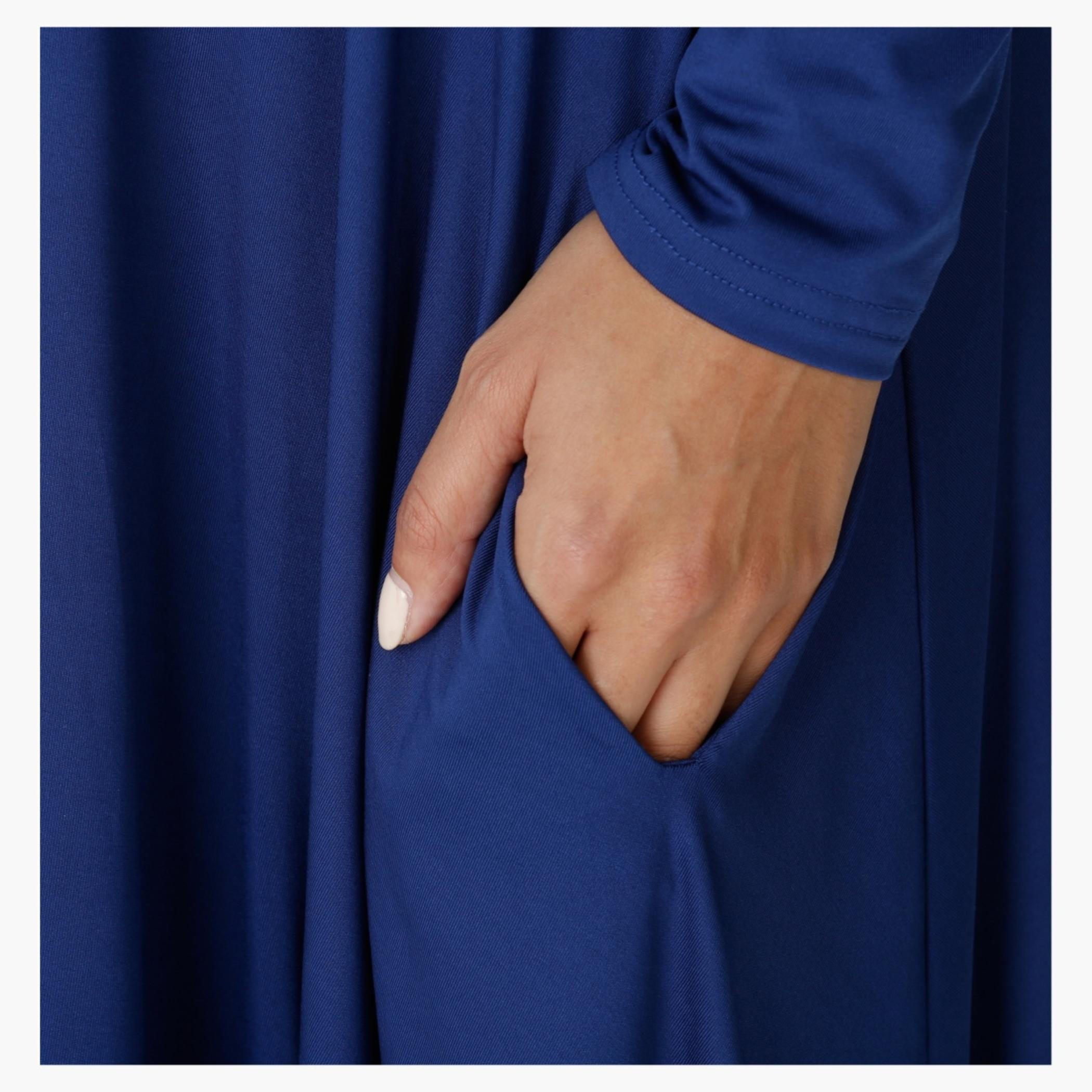 Maxi Dress with Side Pockets and Long Sleeves-women-clothing-dresses-image-4