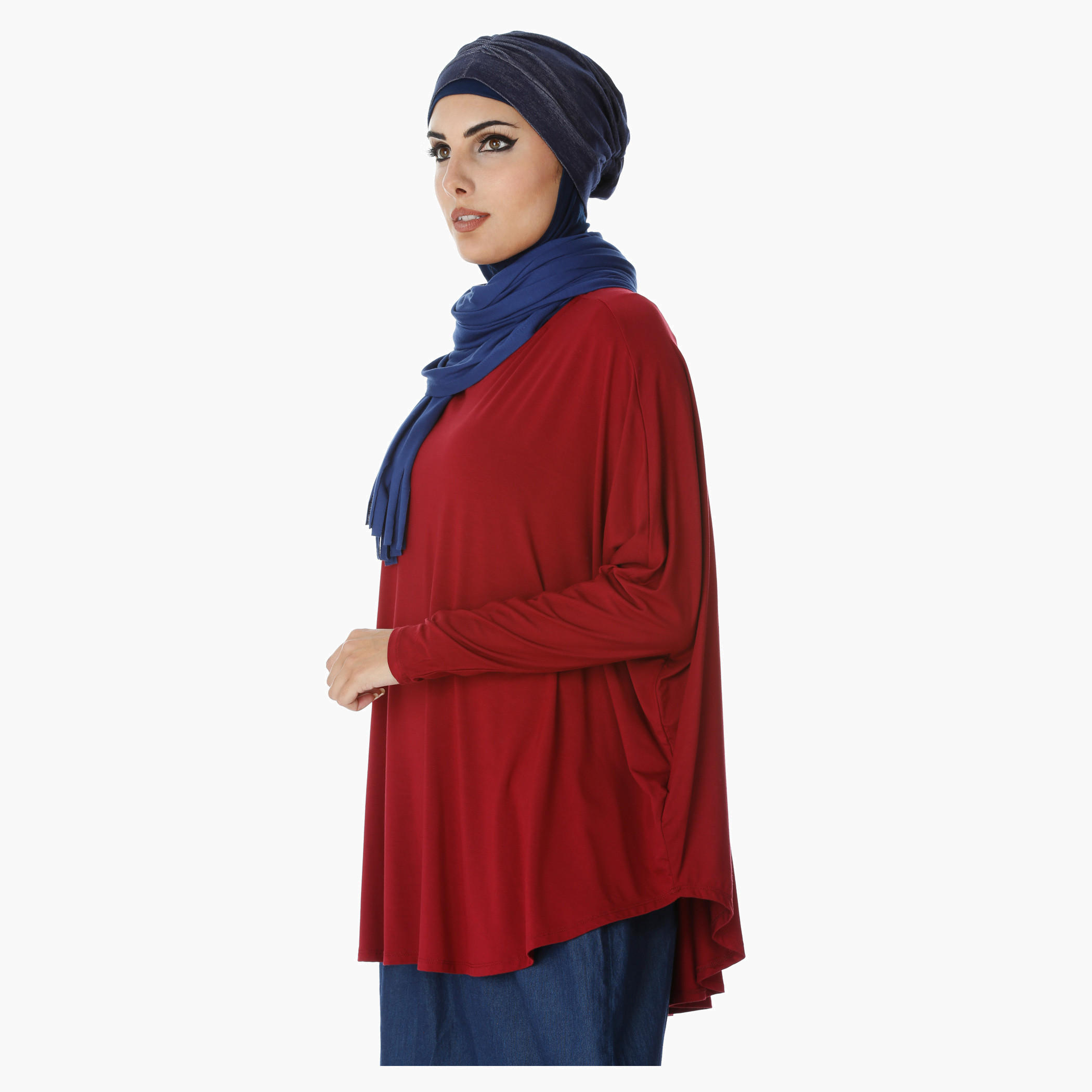 Plain Top with Dolman Sleeves in Regular Fit-women-clothing-shirtsandblouses-blouses-image-3