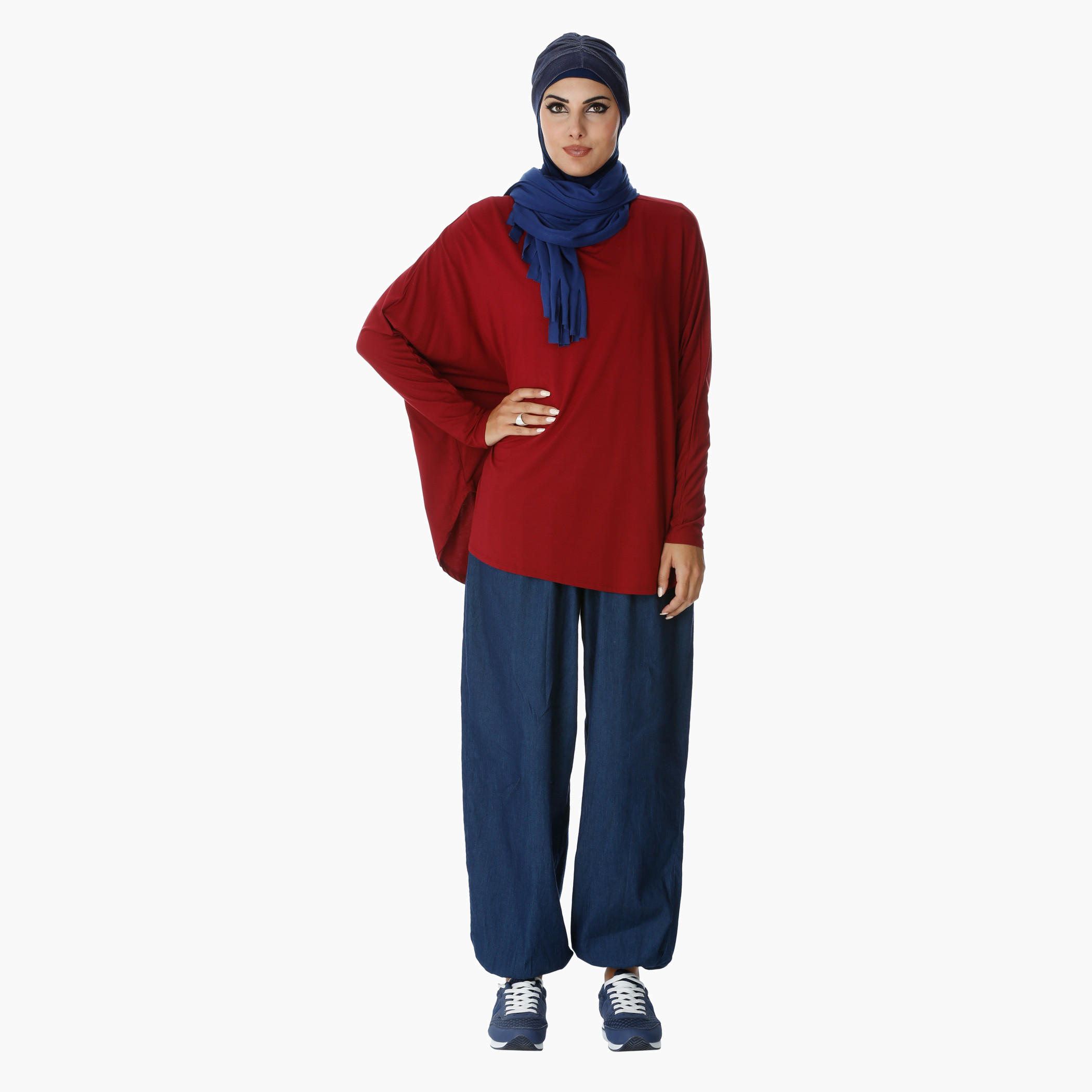 Plain Top with Dolman Sleeves in Regular Fit-women-clothing-shirtsandblouses-blouses-image-1