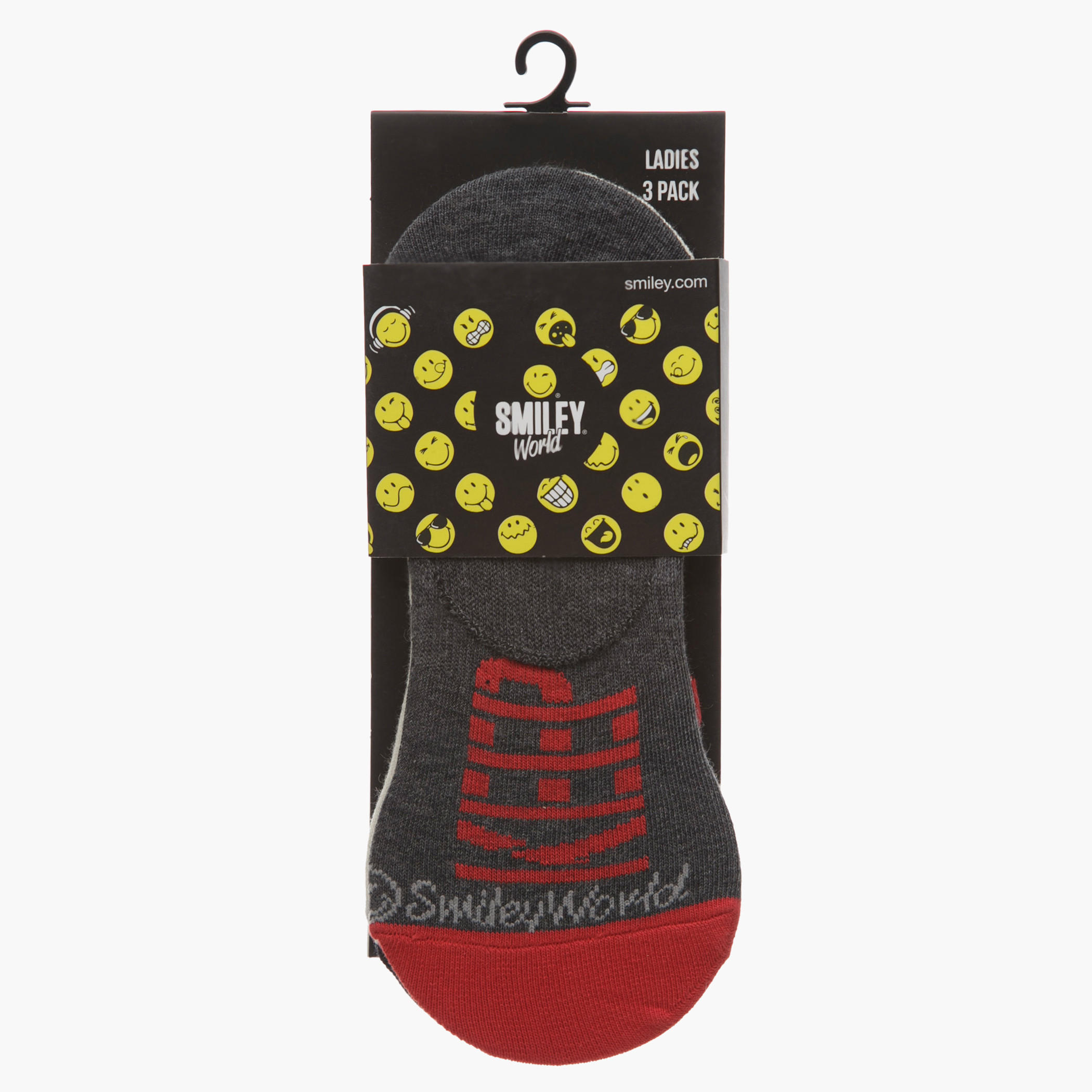Smiley World No Show Socks - Set of 3-women-socksandstockings-image-2
