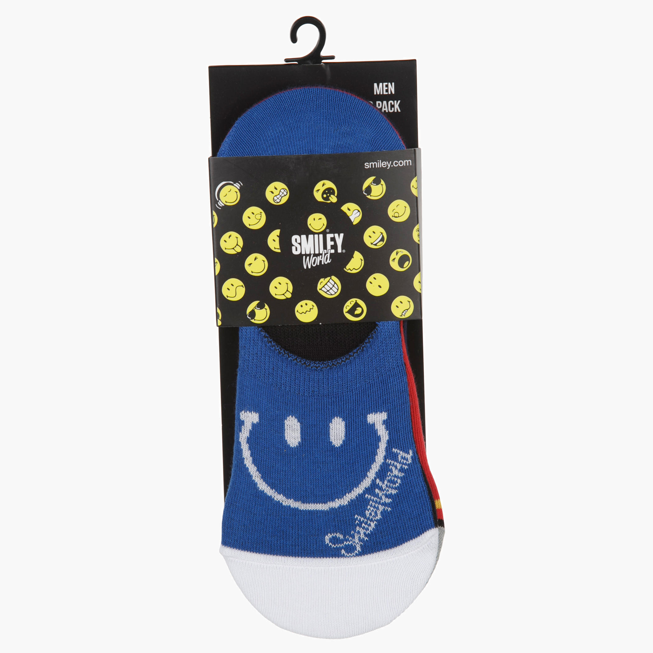 Smiley World Multicolour Ped Socks - Set of 3-men-socks-image-2