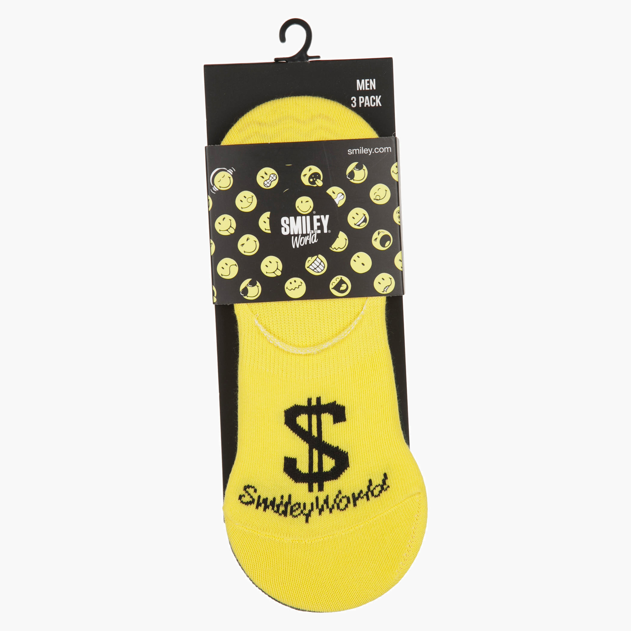 Smiley World Multicolour Ped Socks - Set of 3-men-socks-image-1