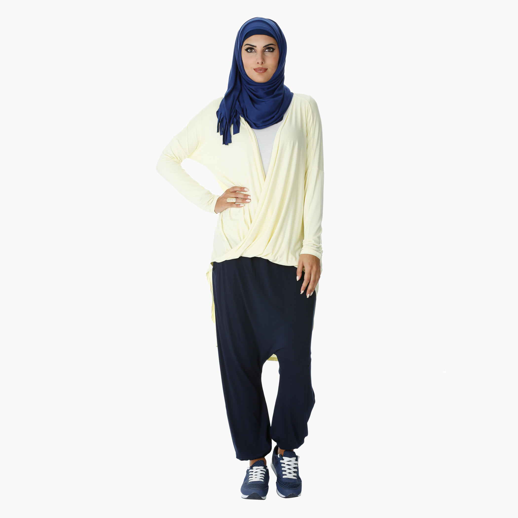 Twisted Top with High-Low Hem and Long Sleeves-women-clothing-shirtsandblouses-blouses-image-5