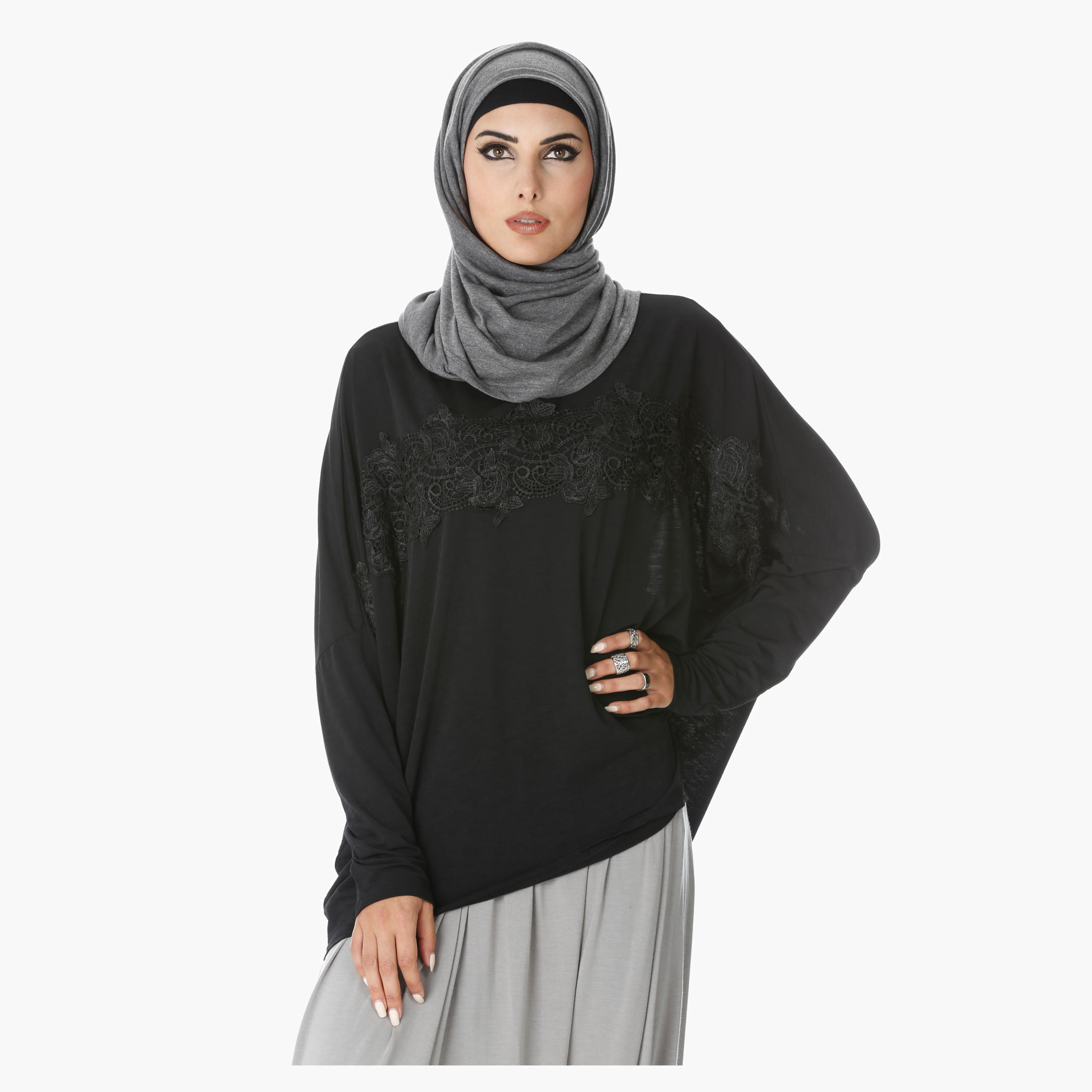Lace Top with Long Sleeves and High-Low Hem-women-clothing-shirtsandblouses-blouses-image-1