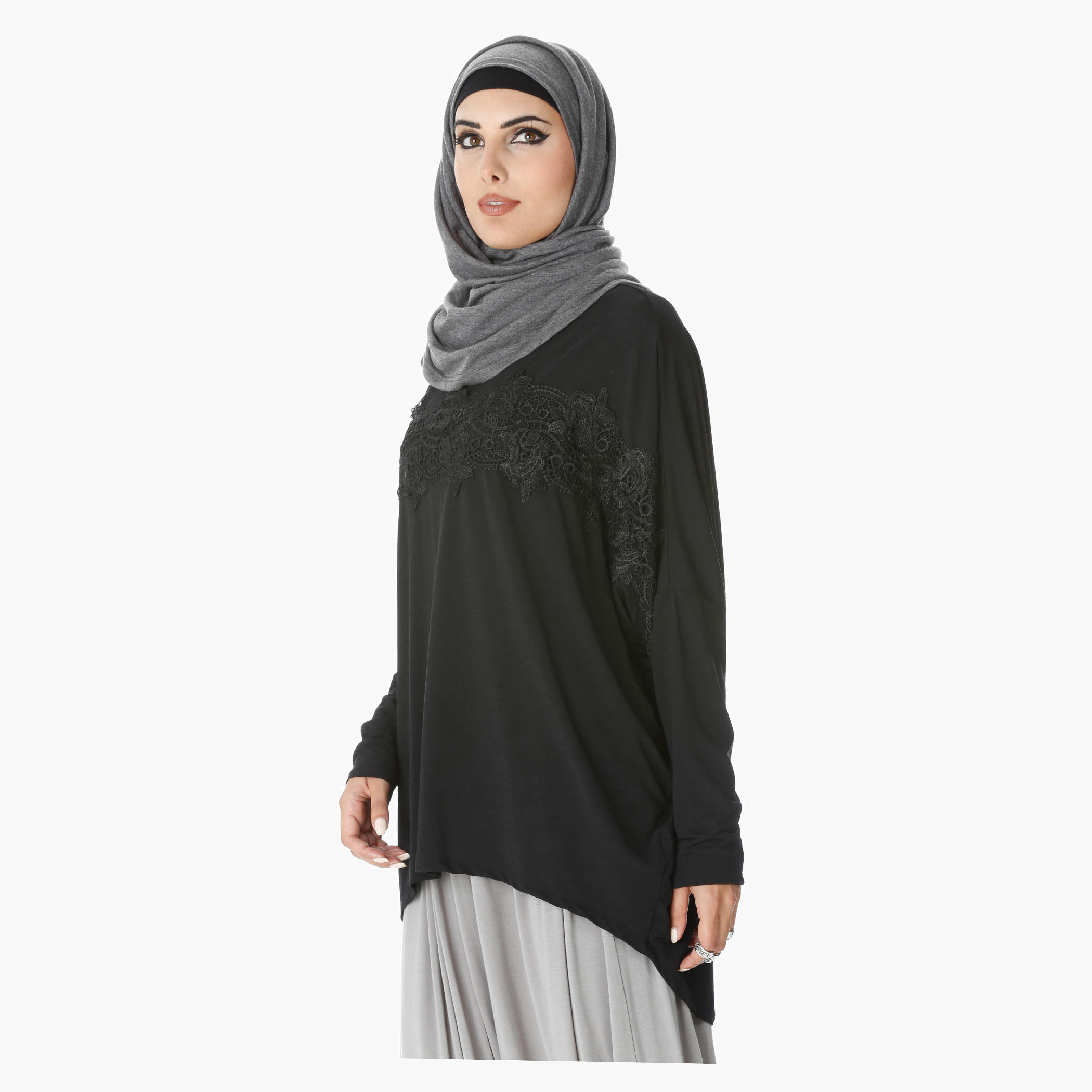 Lace Top with Long Sleeves and High-Low Hem-women-clothing-shirtsandblouses-blouses-image-3