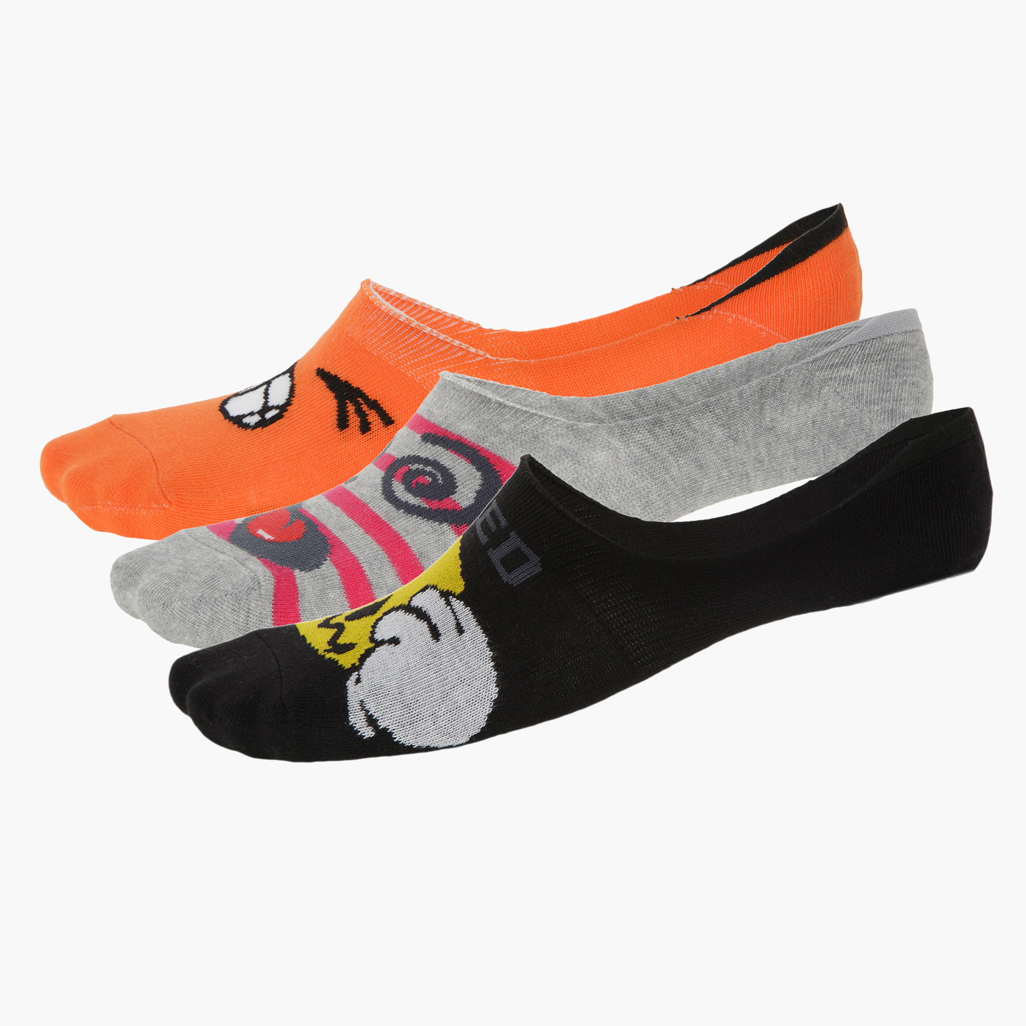 Smiley World Textured Socks - Set of 3-women-socksandstockings-image-2