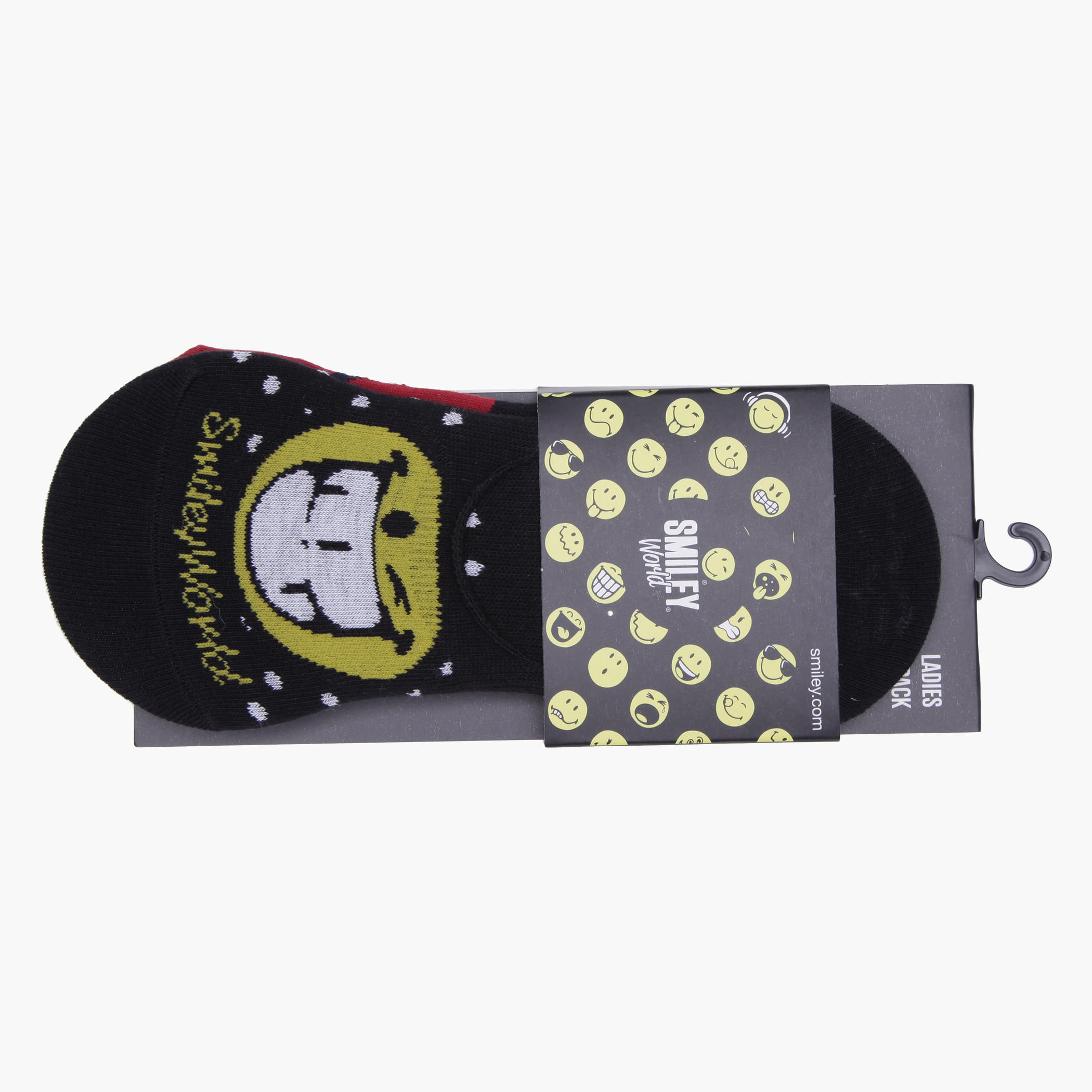 Smiley World Textured Socks - Set of 3-women-socksandstockings-image-2