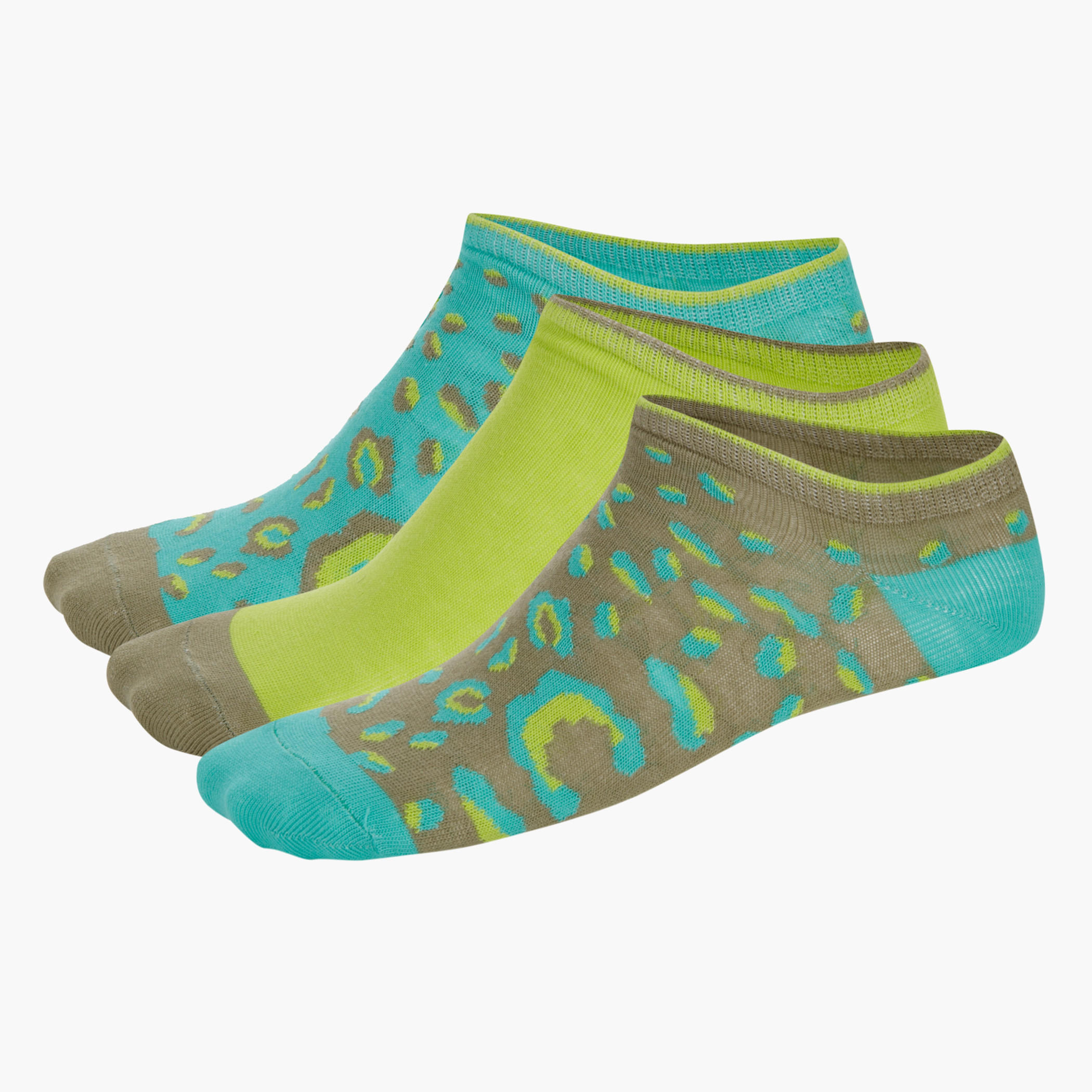 Printed Ankle-length Socks - Set of 3-women-socksandstockings-image-2