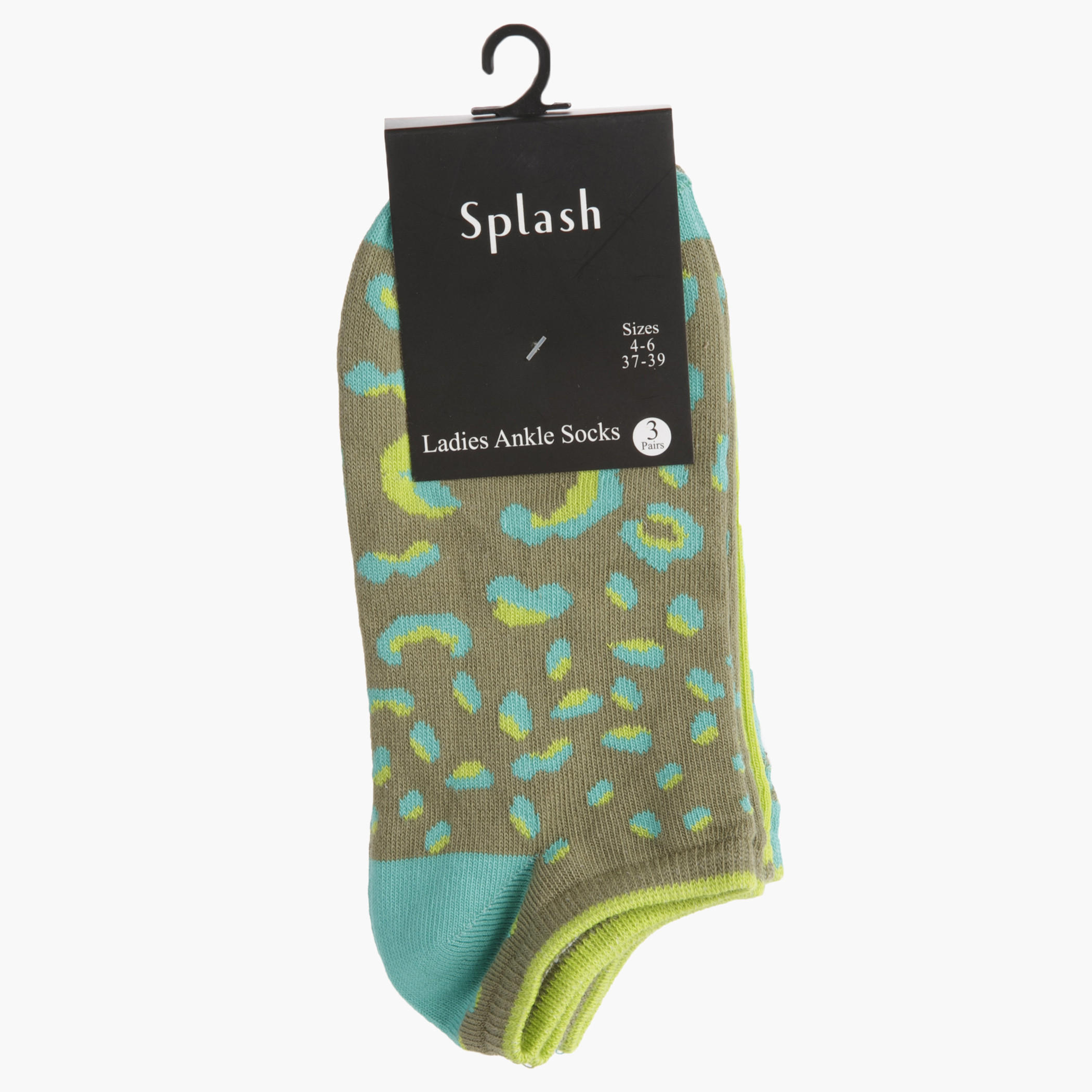 Printed Ankle-length Socks - Set of 3-women-socksandstockings-image-1