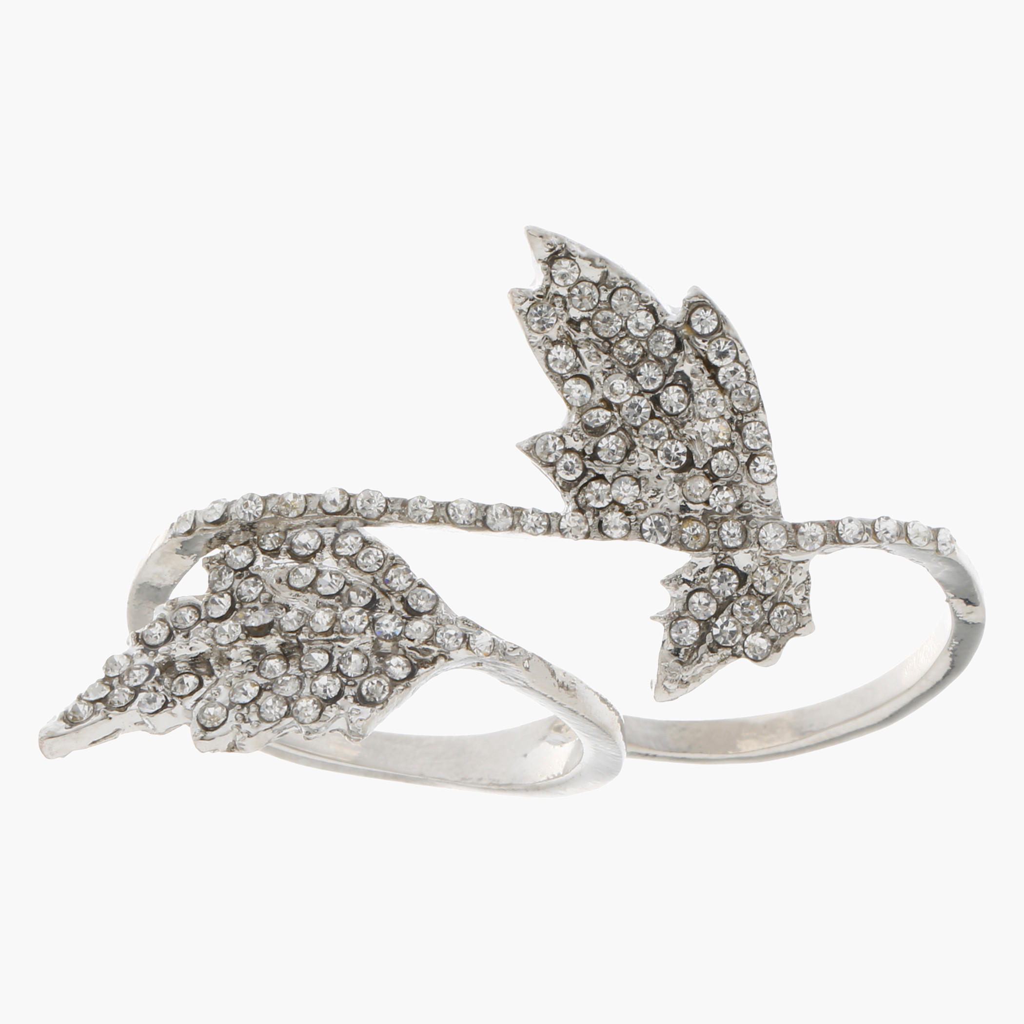 Two-finger Leaf Themed Finger Ring-women-watchesandjewellery-jewellery-rings-image-1