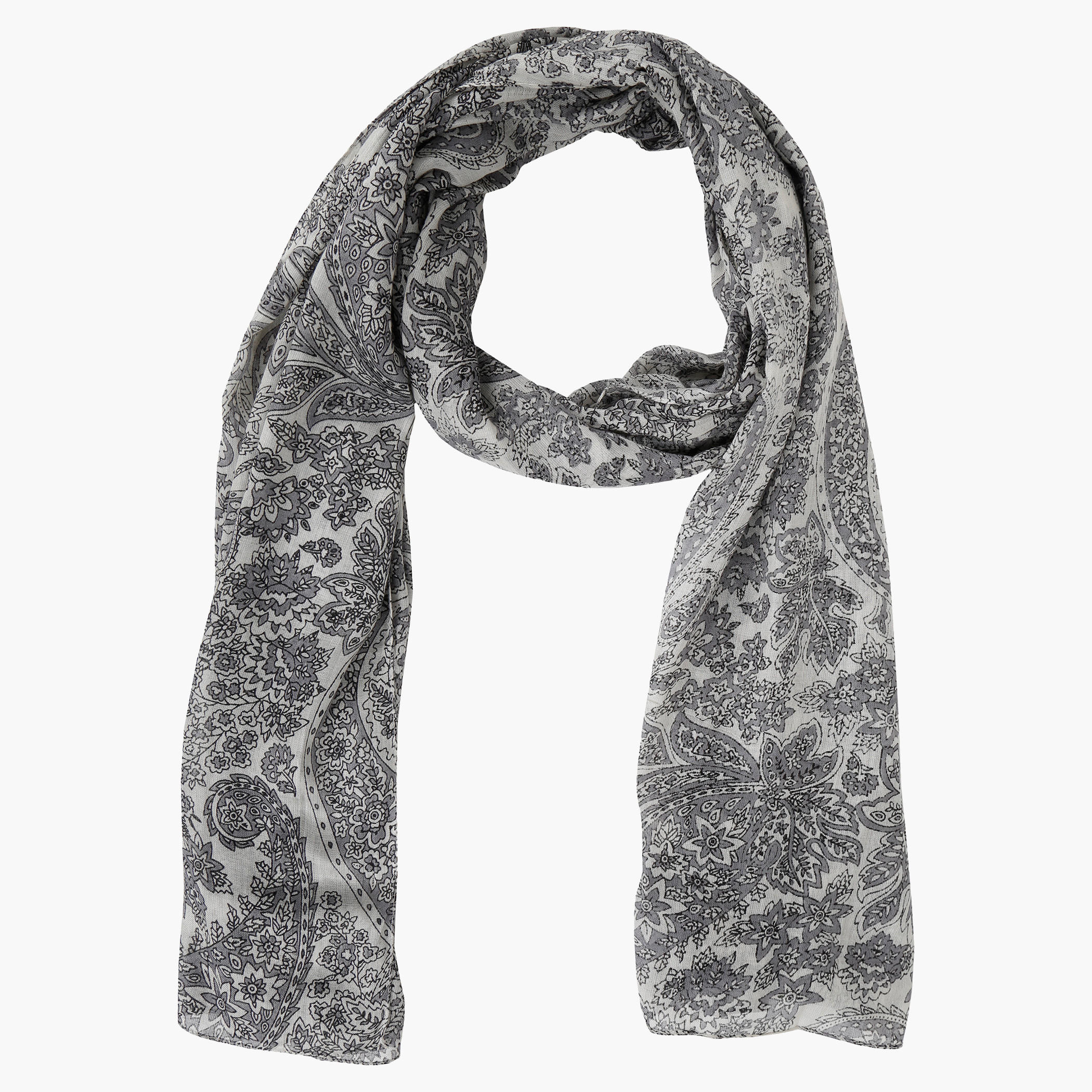 Floral Print Scarf-women-arabicclothing-headscarf-hijab-image-1