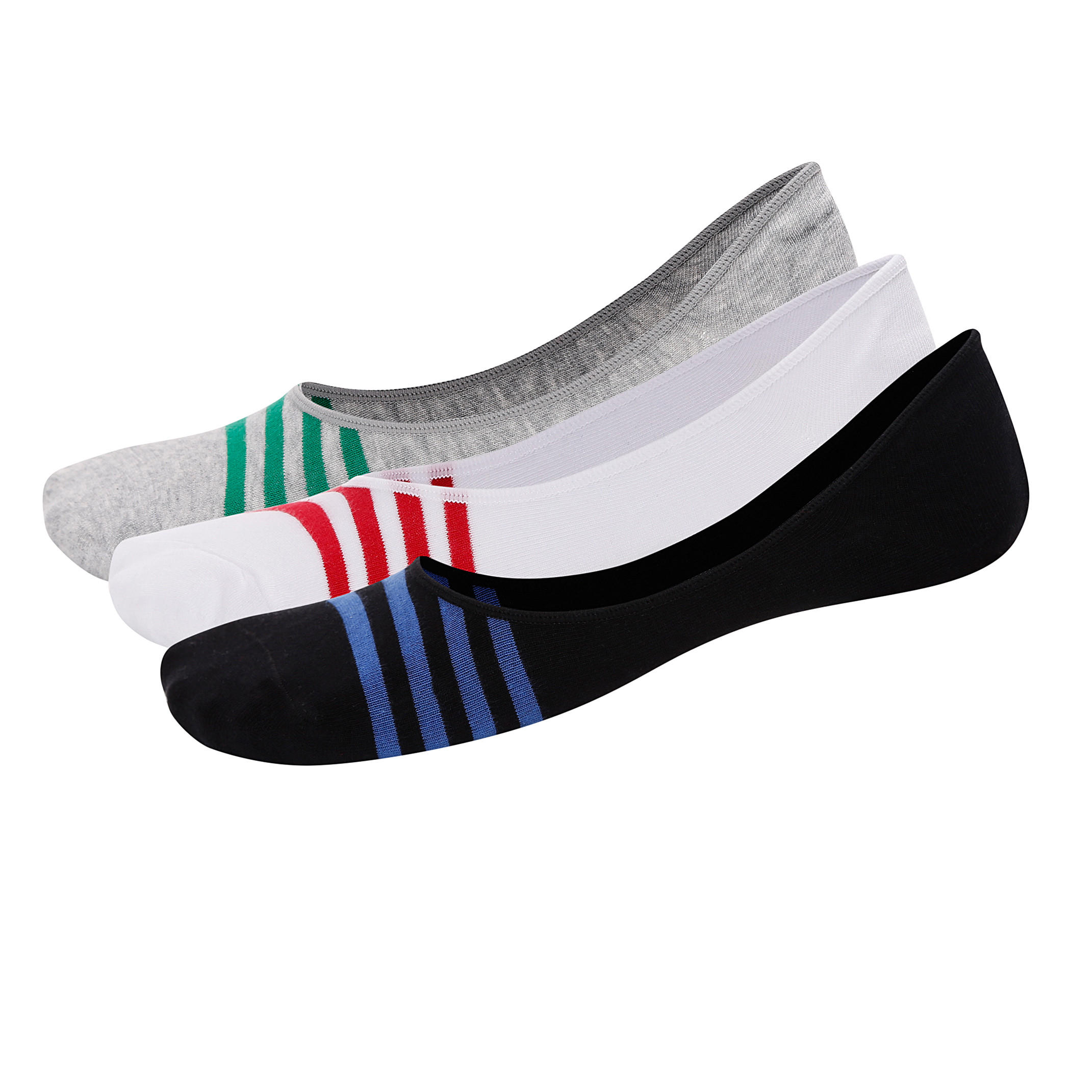 Striped Invisible Socks - Set of 3-men-socks-image-1