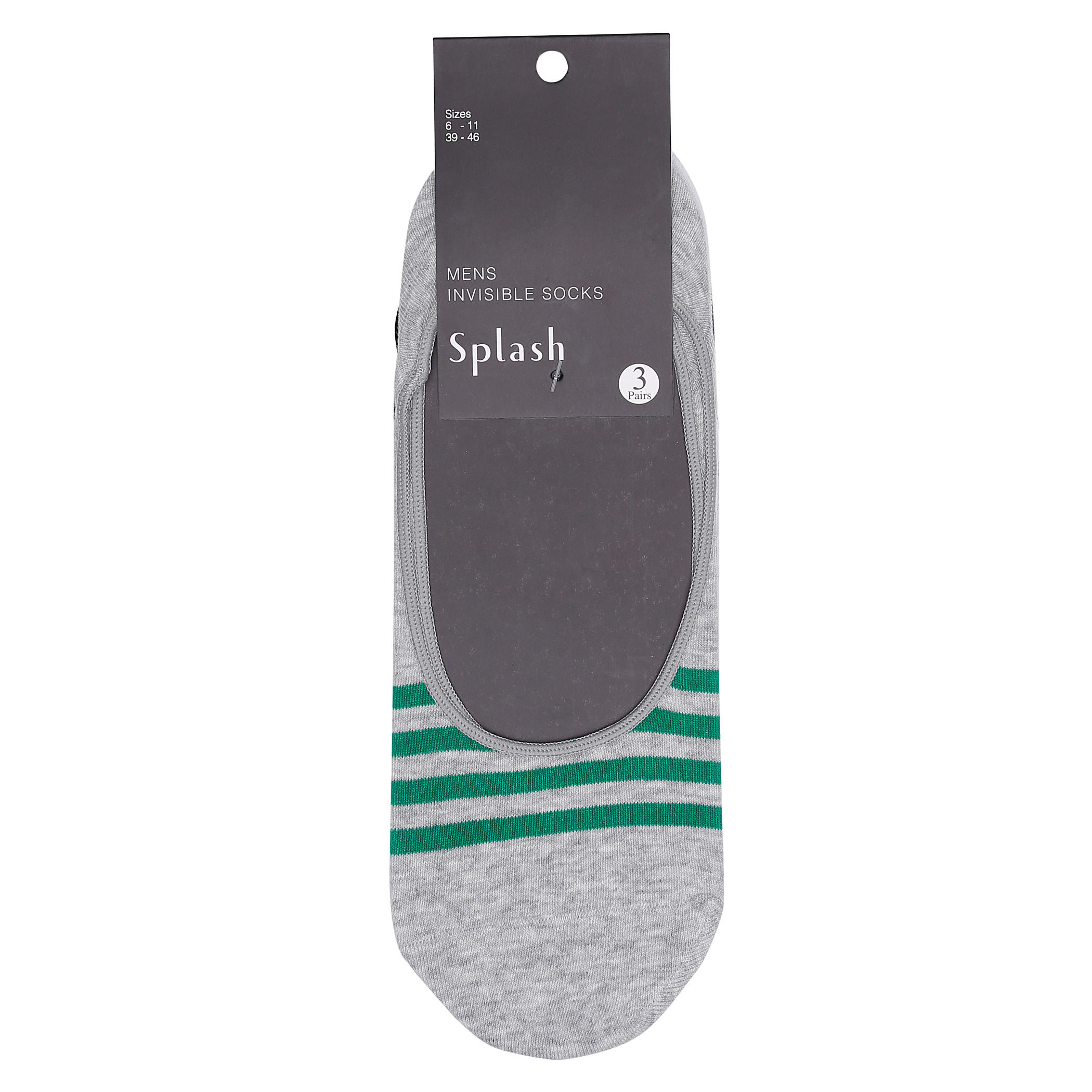 Striped Invisible Socks - Set of 3-men-socks-image-2