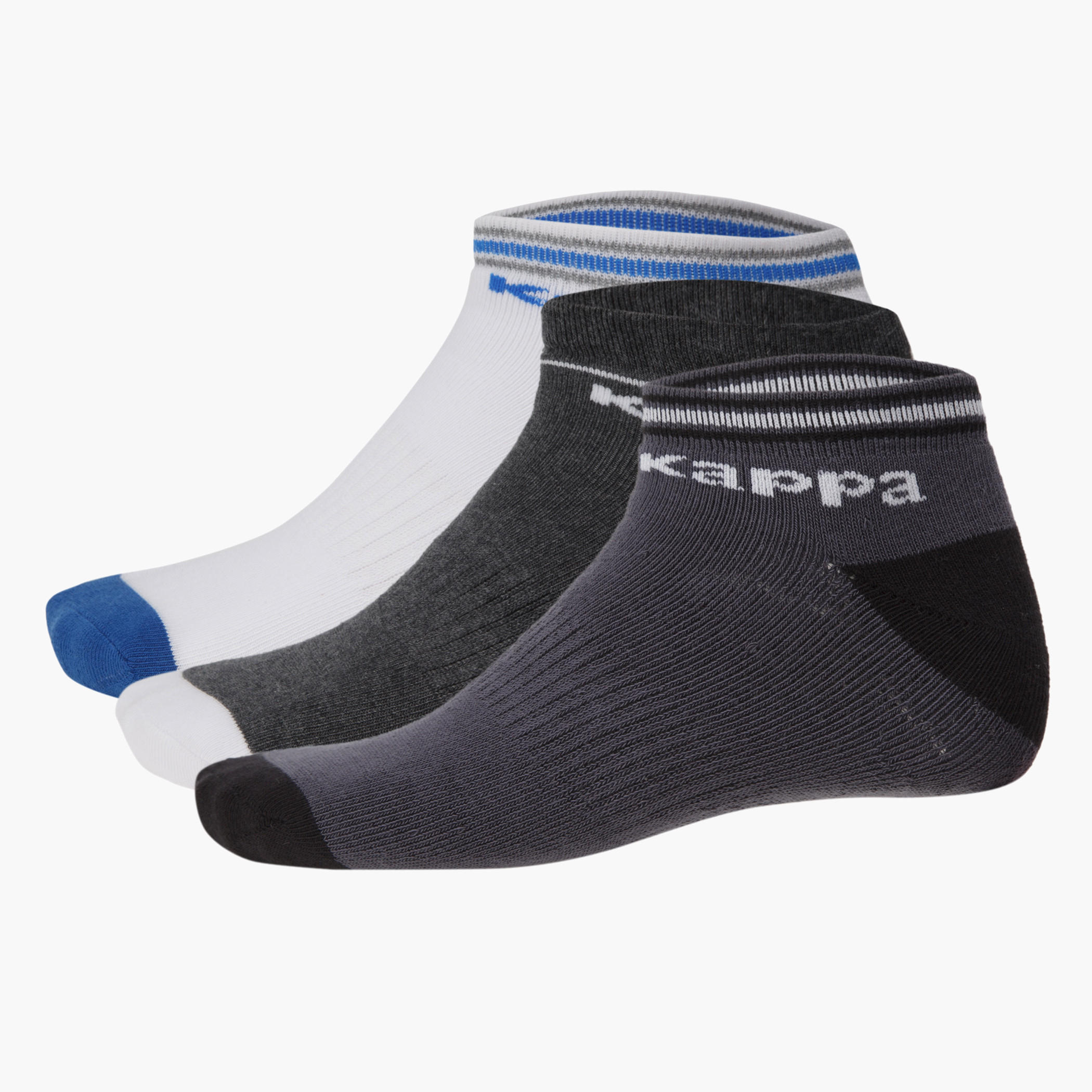 Kappa Dual-tone Socks - Set of 3-men-socks-image-1