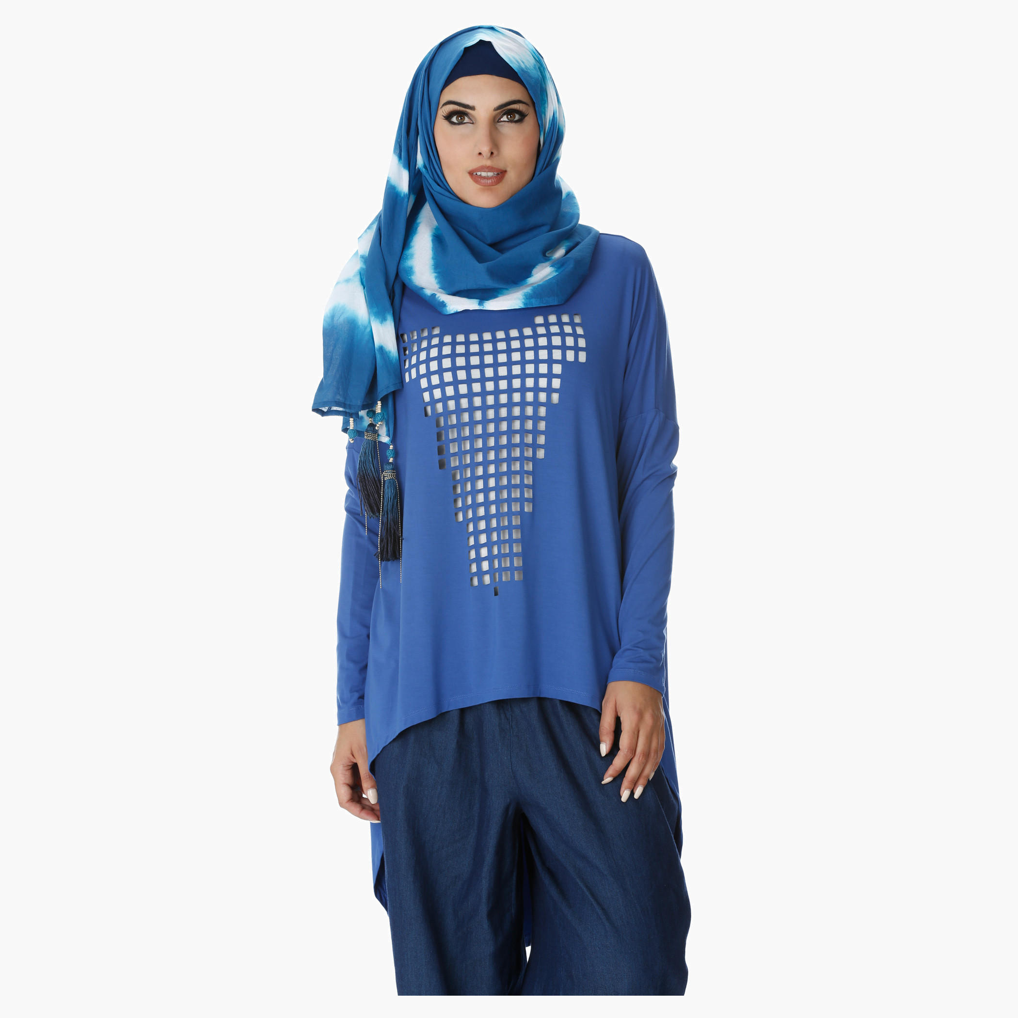 Top with Long Sleeves and High-Low Hem-women-clothing-shirtsandblouses-blouses-image-1