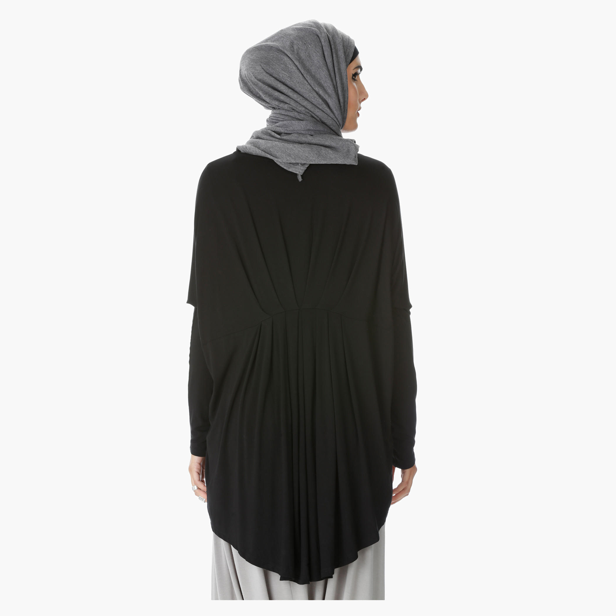 Pleated Top with Long Sleeves and High-Low Hem-women-clothing-shirtsandblouses-blouses-image-2
