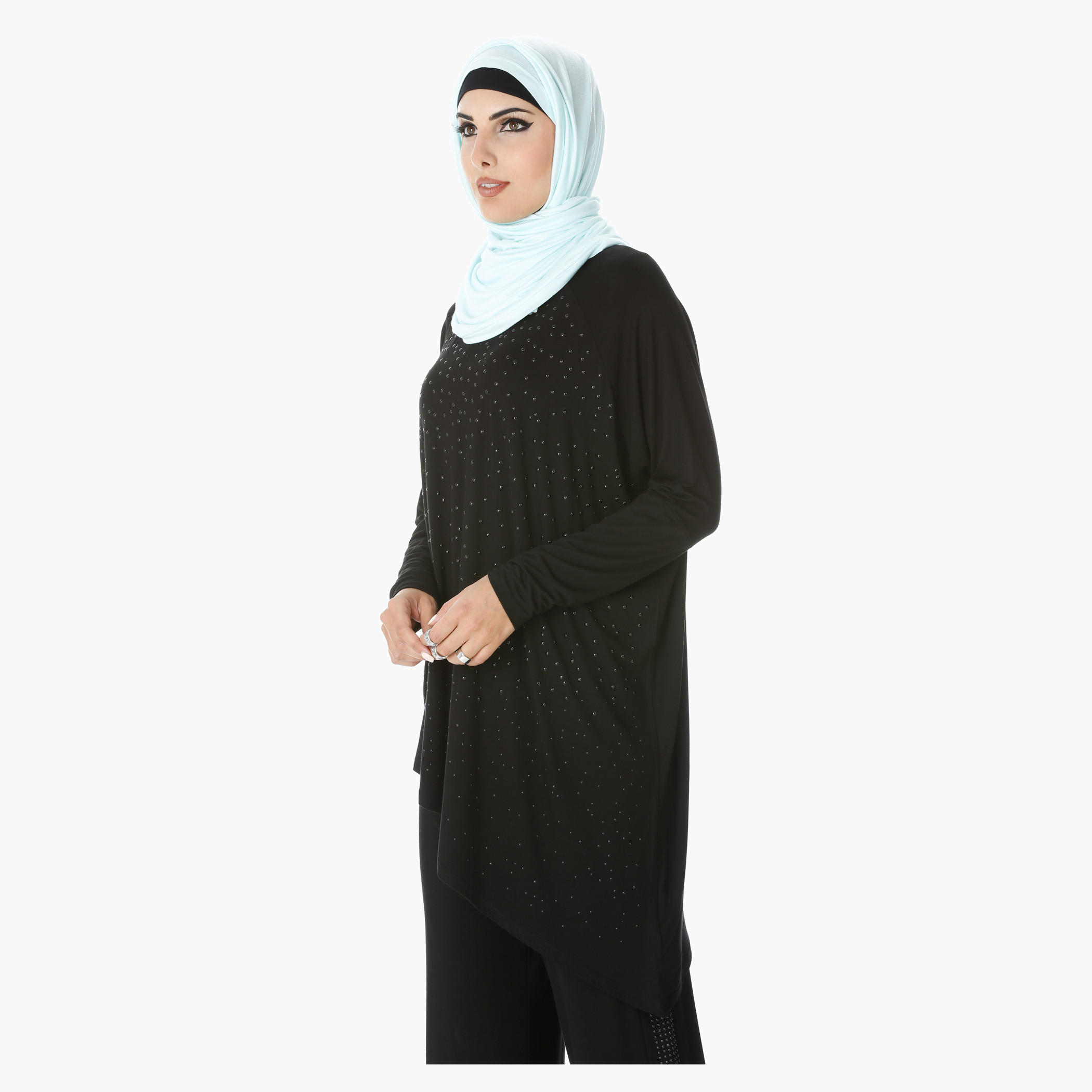 Asymmetric Studded Top with Long Sleeves-women-clothing-shirtsandblouses-blouses-image-3