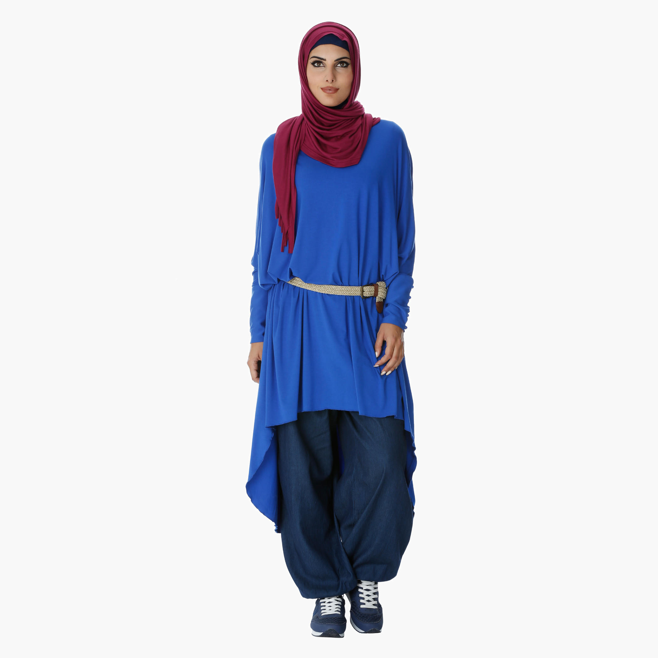 Long Top with Long Sleeves and High-Low Hem-women-clothing-shirtsandblouses-blouses-image-1