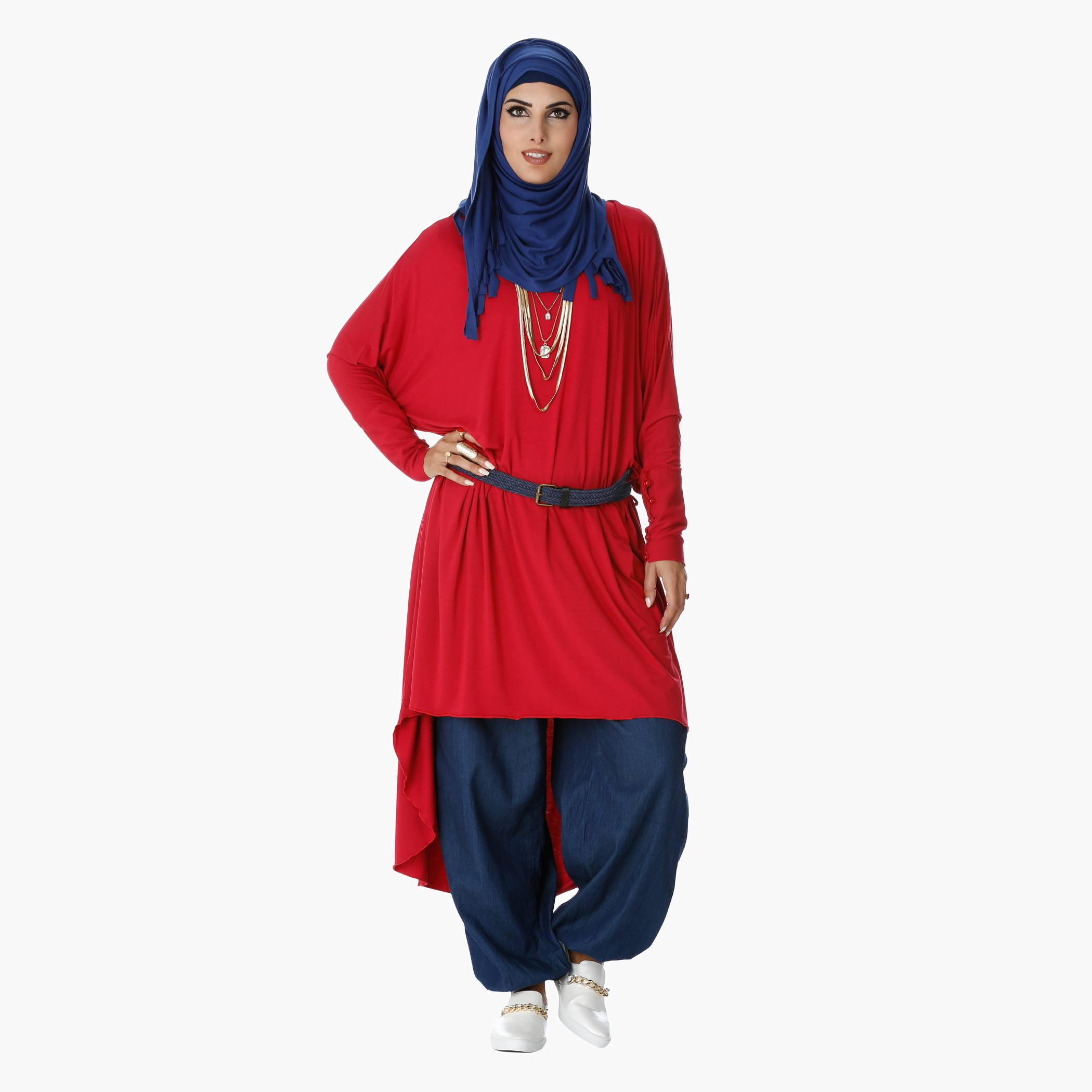 Long Top with Long Sleeves and High-Low Hem-women-clothing-shirtsandblouses-blouses-image-1