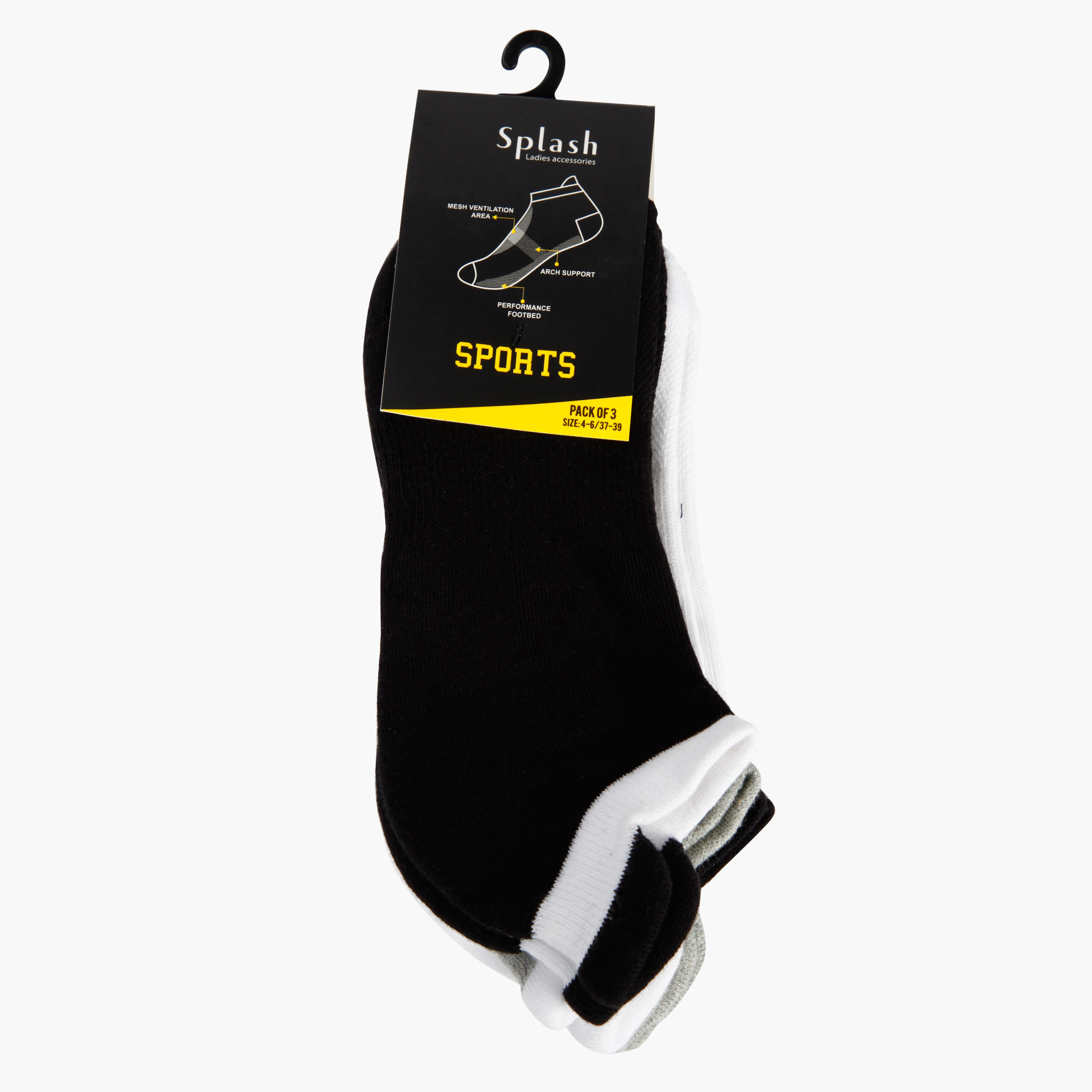 Ankle-length Sport Socks - Set of 3-women-socksandstockings-image-2