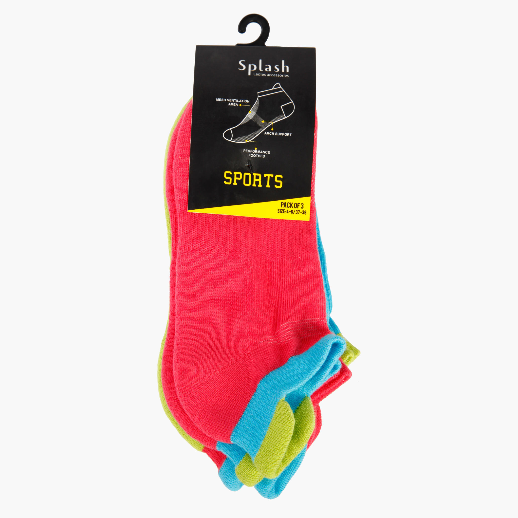 Ankle-length Sport Socks - Set of 3-women-socksandstockings-image-2