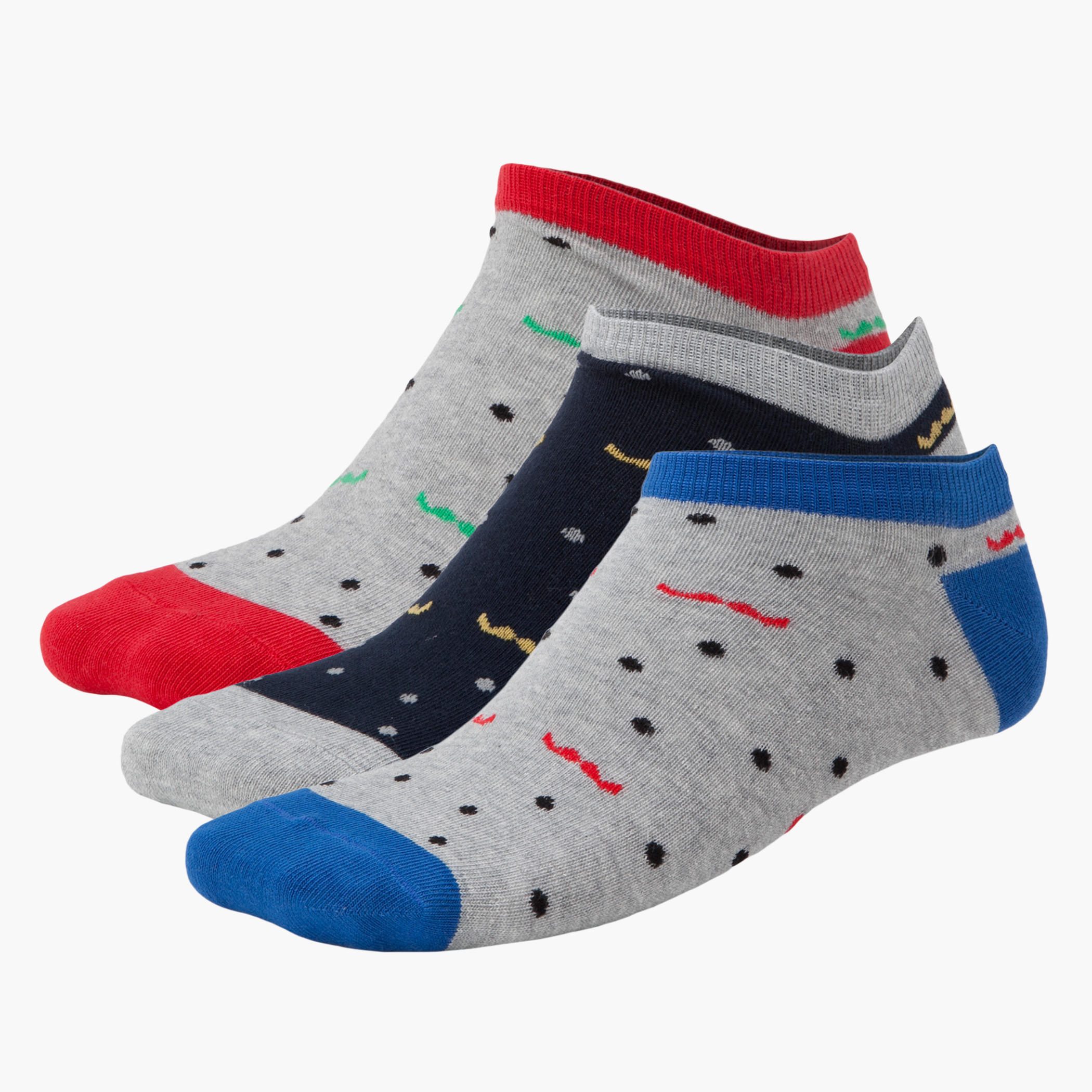 Printed Sport Socks - Set of 3-men-socks-image-1