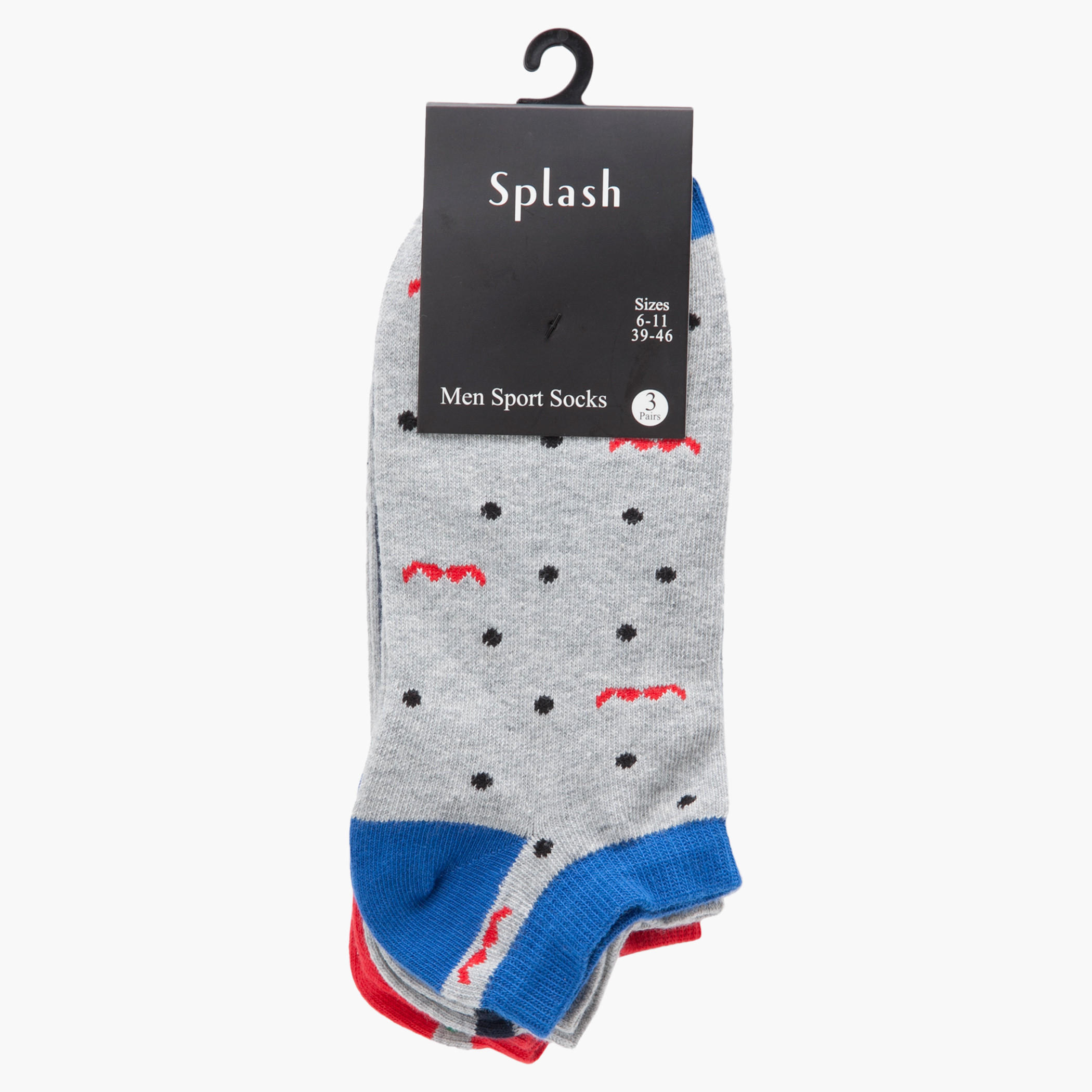 Printed Sport Socks - Set of 3-men-socks-image-2