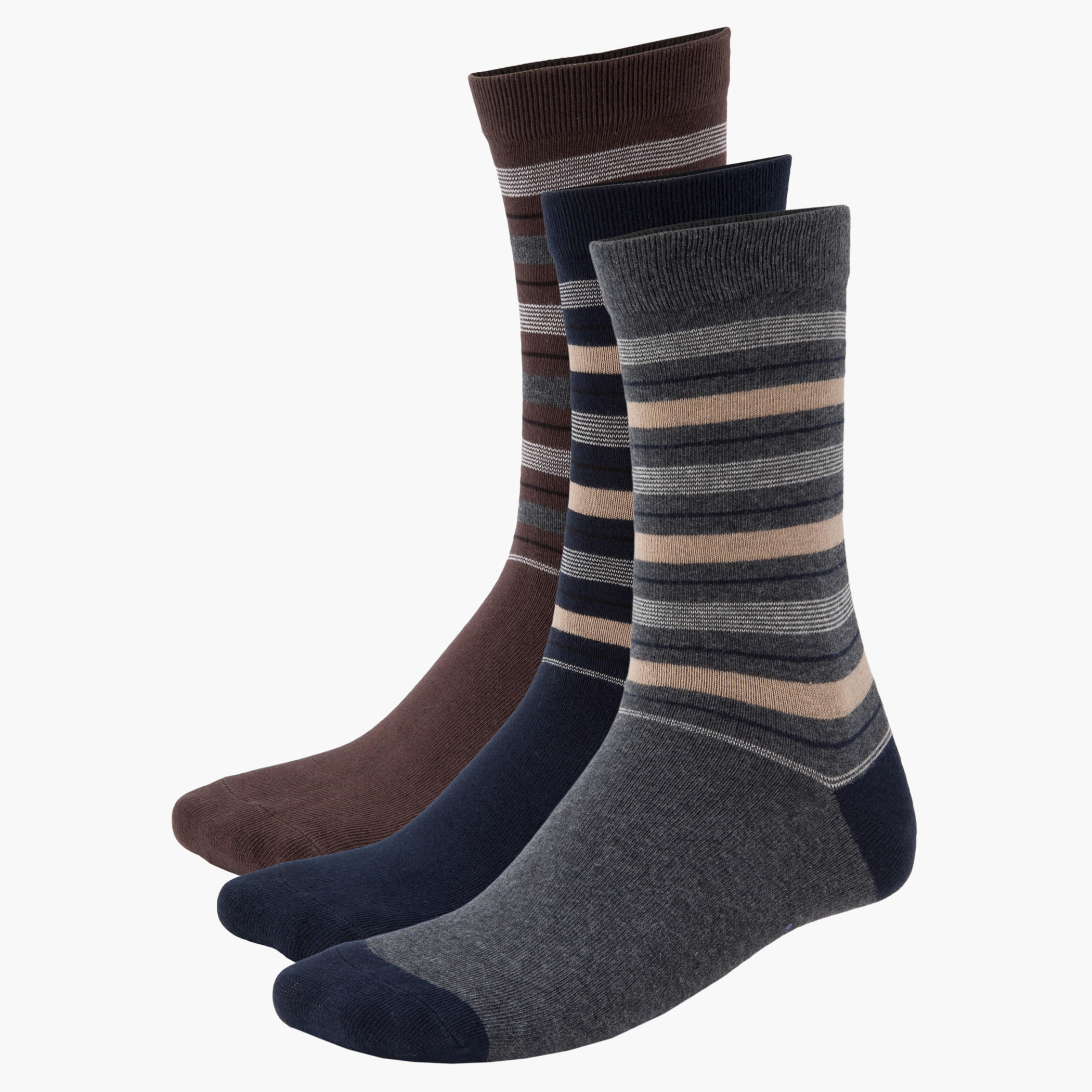 Crew-length Formal Socks - Set of 3-men-socks-image-1