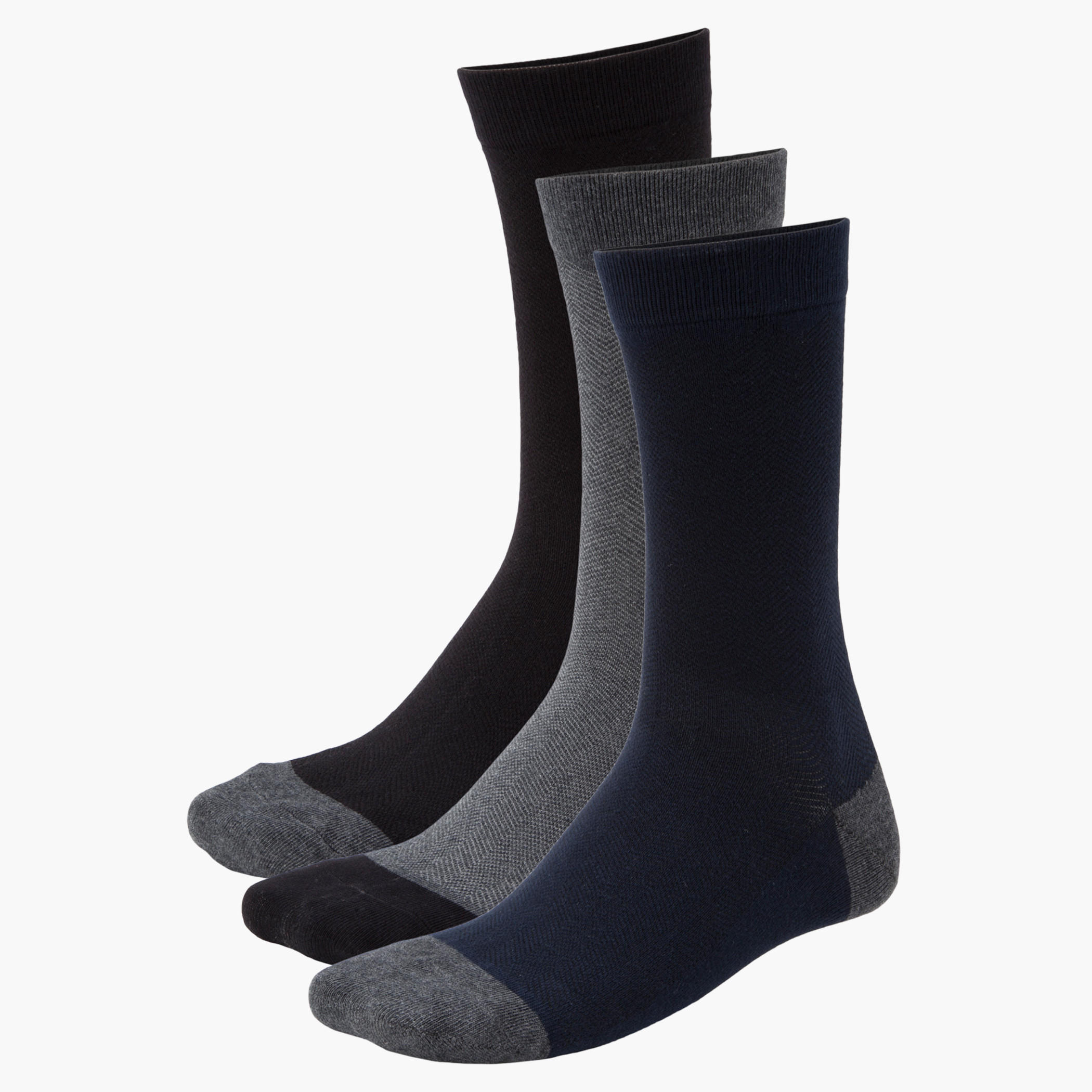 Crew-length Formal Socks - Set of 3-men-socks-image-1