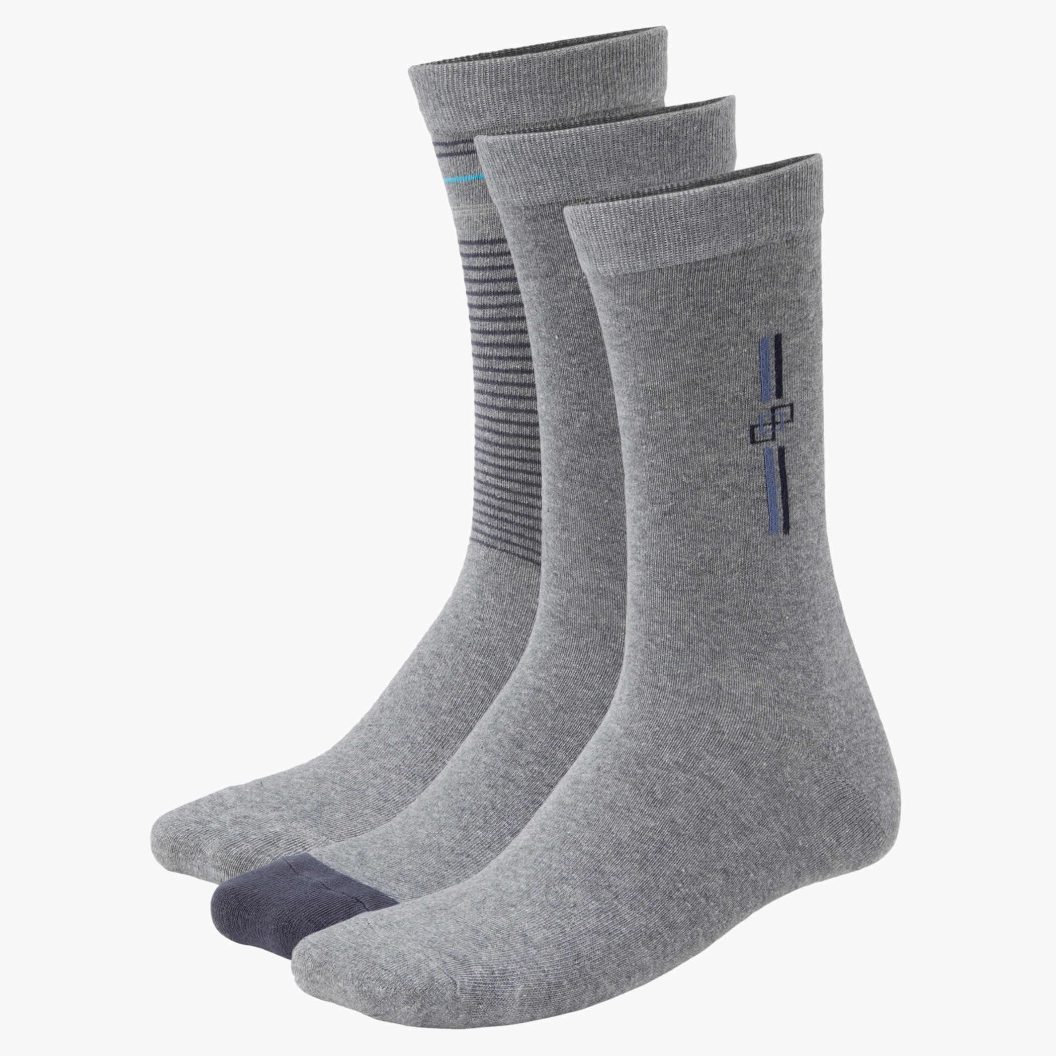 Crew-length Formal Socks - Set of 3-men-socks-image-1