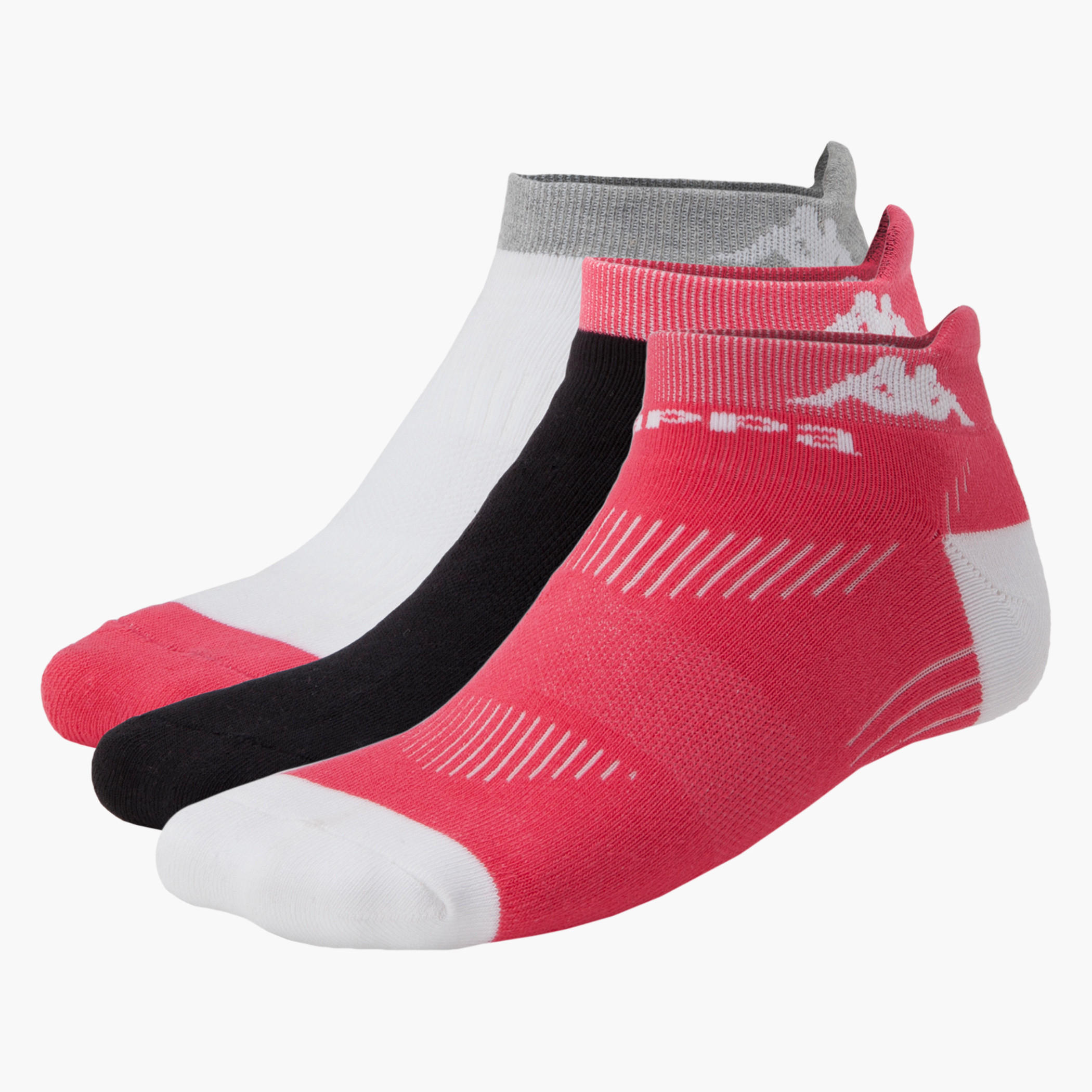 Striped Ankle-length Socks - Set of 3-women-socksandstockings-image-2