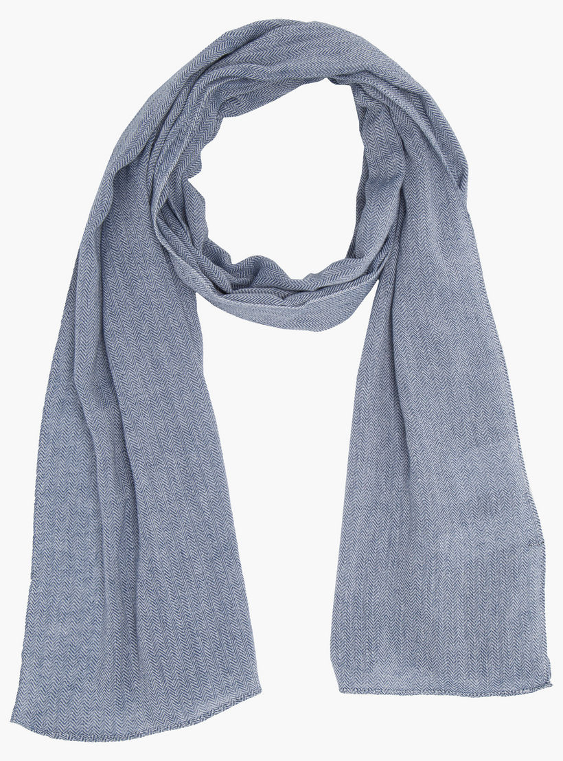 Chevron Textured Scarf-men-scarvesandgloves-image-2