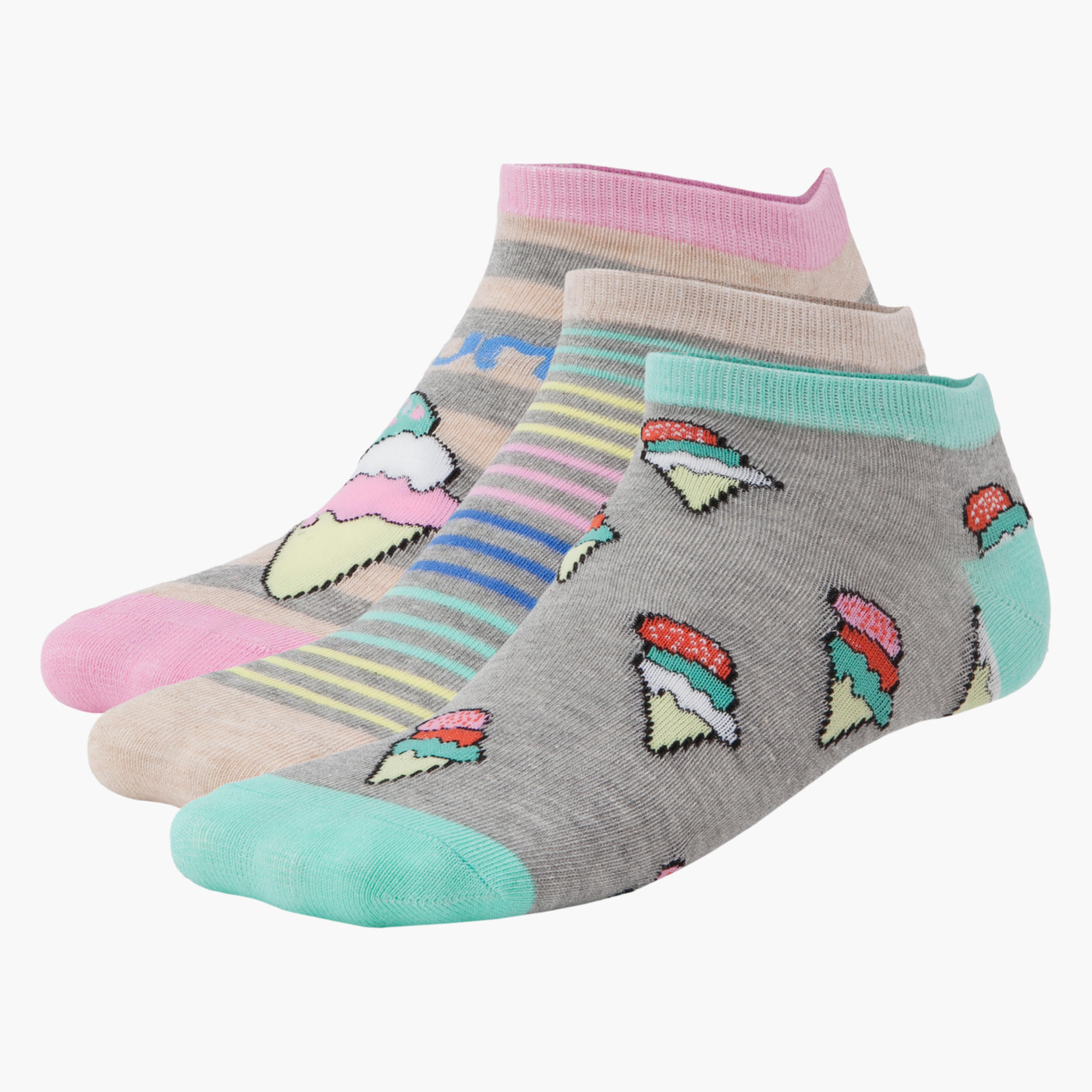Kappa Ankle-length Socks - Set of 3-women-socksandstockings-image-1