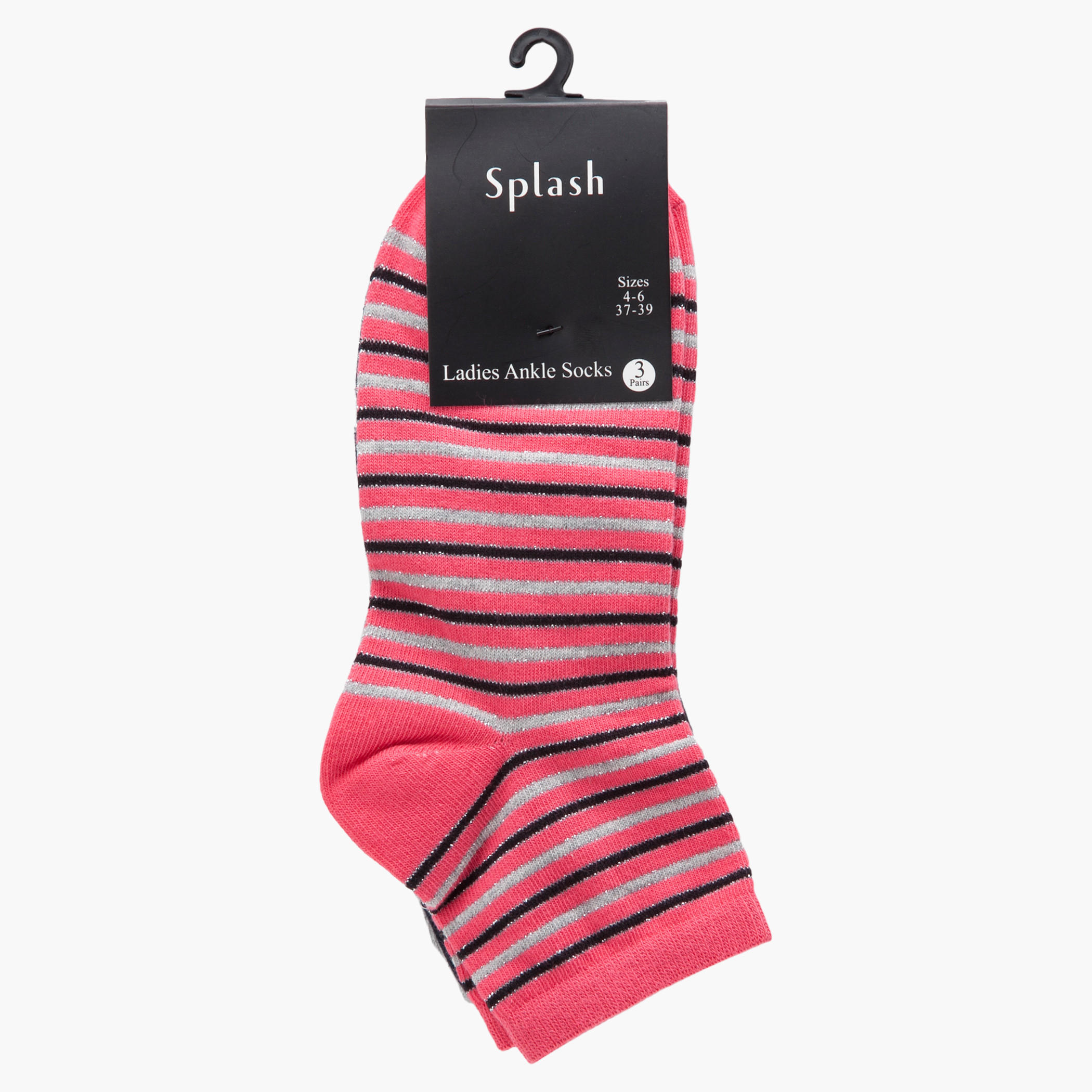Printed Ankle-length Socks - Set of 3-women-socksandstockings-image-2