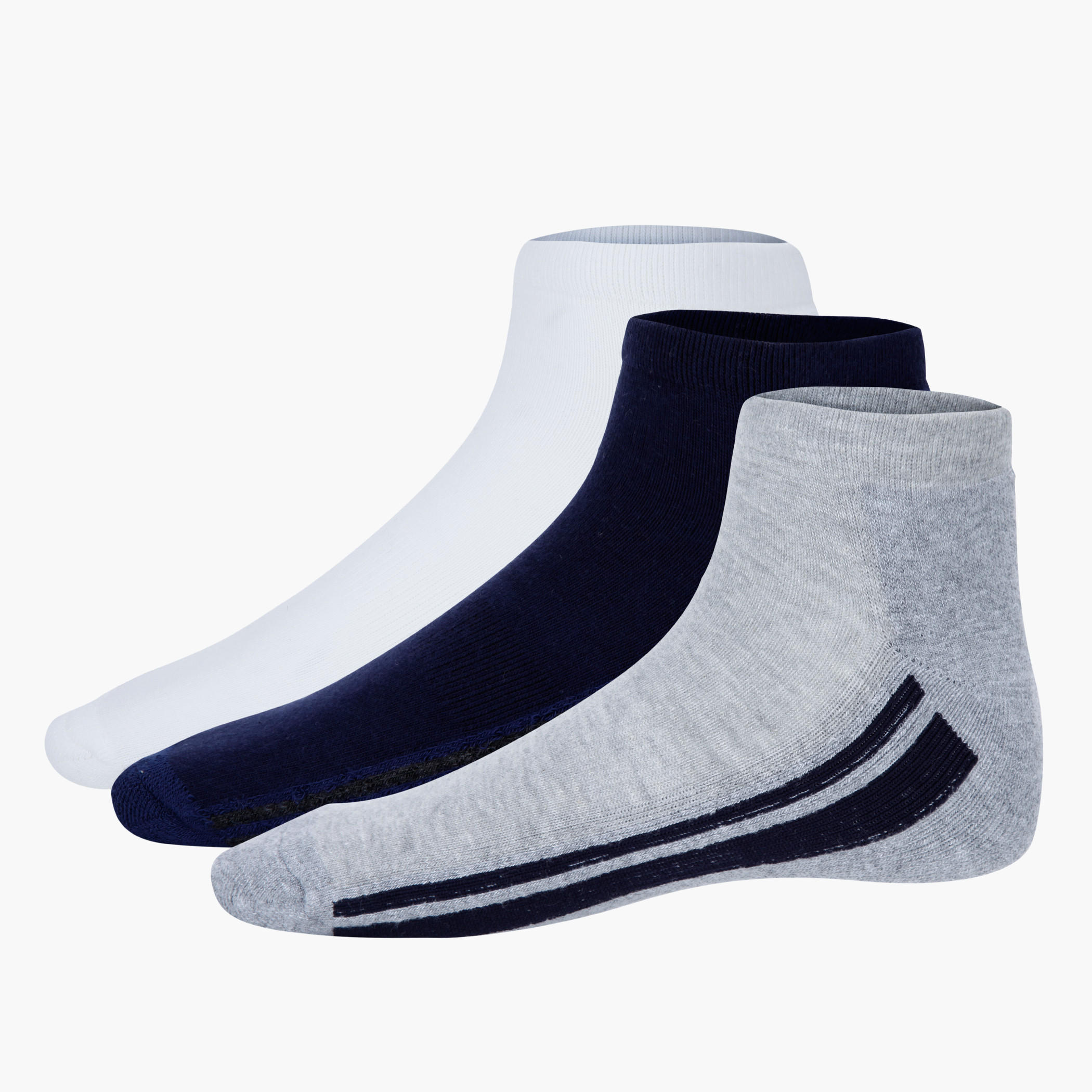 Assorted Ankle-length Sport Socks - Set of 3-men-socks-image-1
