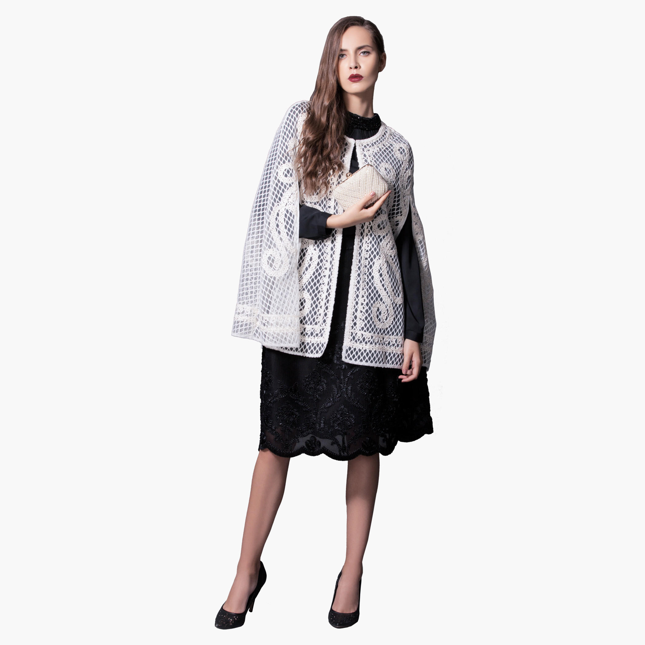 Elle Cord Embroidered Cape-women-clothing-shirtsandblouses-blouses-image-1