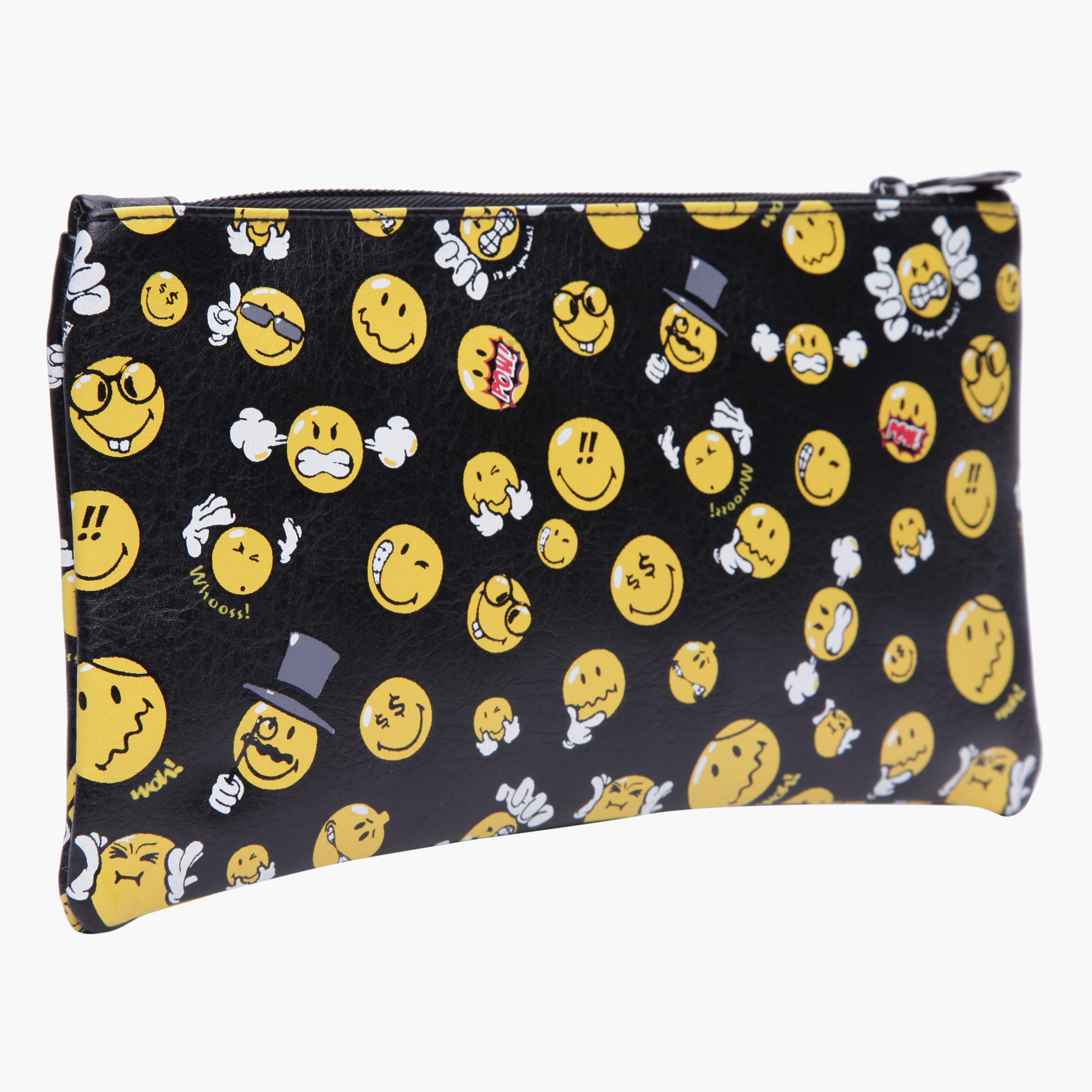 Smiley World Print Pencil Pouch-women-bagsandwallets-wallets-image-2