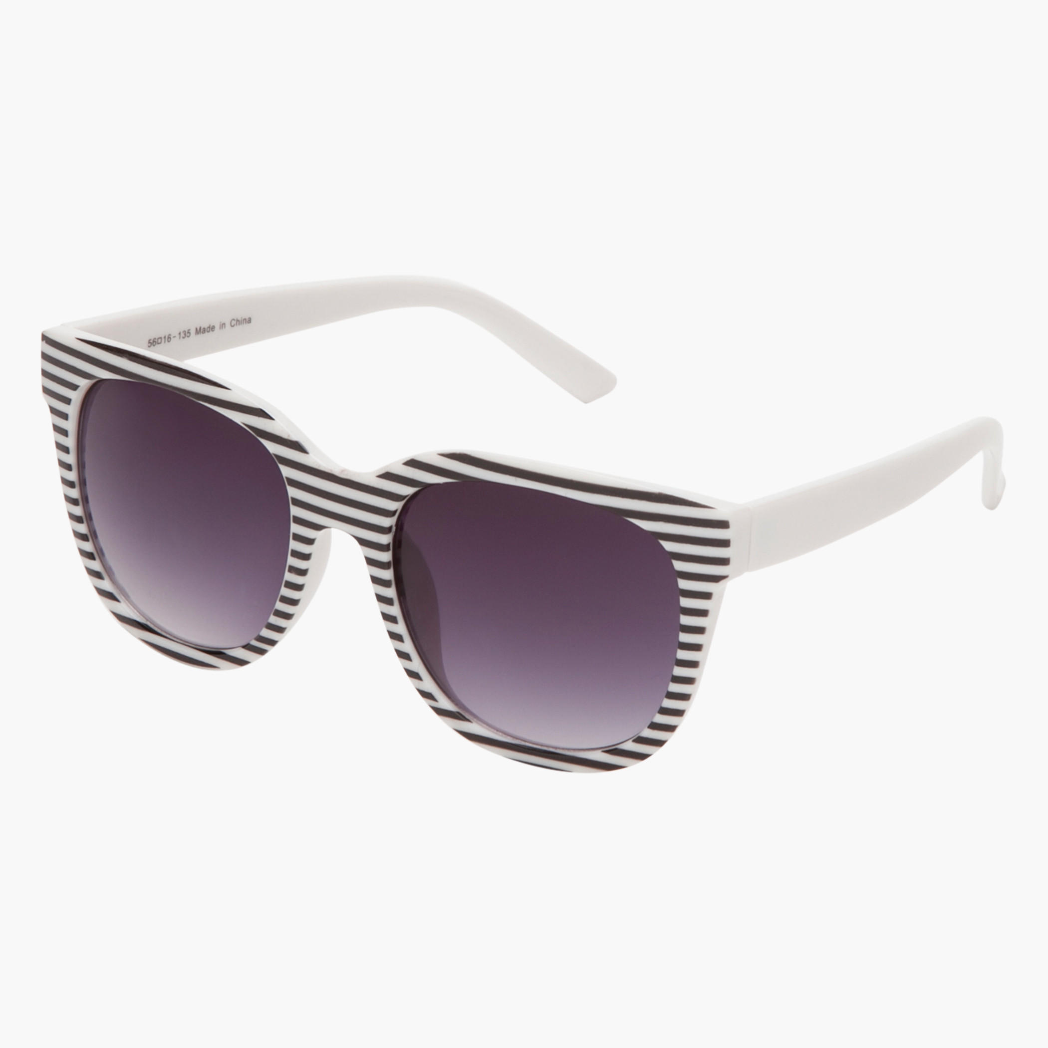 Striped Wayfarer Sunglasses-women-sunglasses-image-1