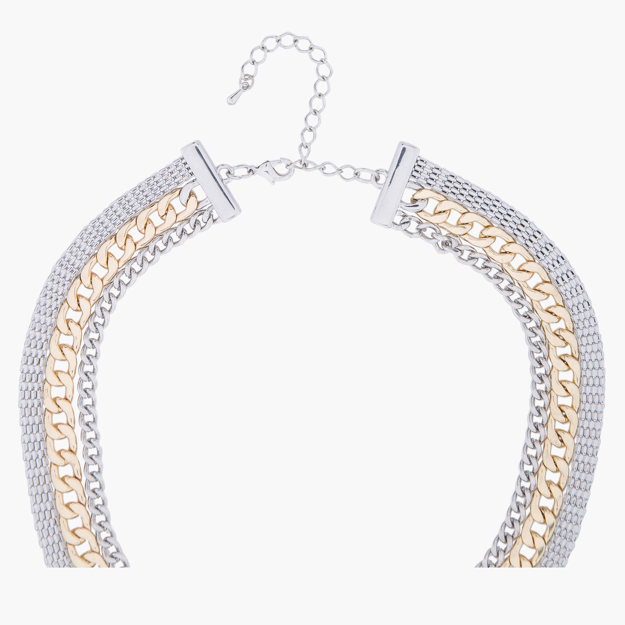 Dual-toned Chain-embellished Necklace-women-watchesandjewellery-jewellery-necklacesandpendants-image-2