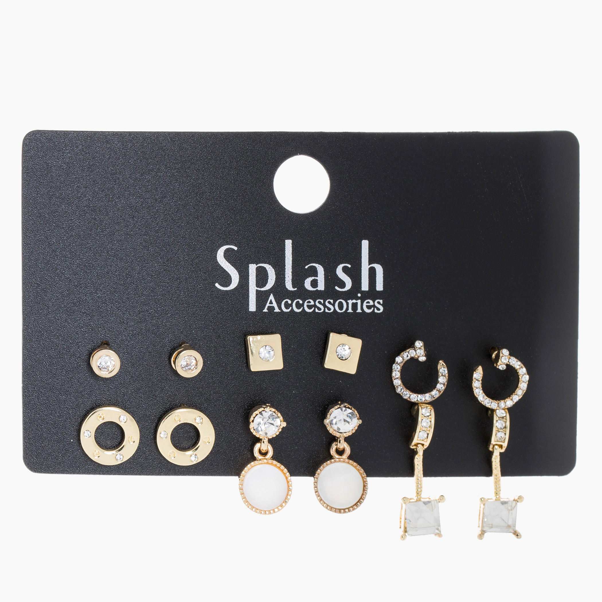Studded Earrings - Set of 6-women-watchesandjewellery-jewellery-earrings-image-1