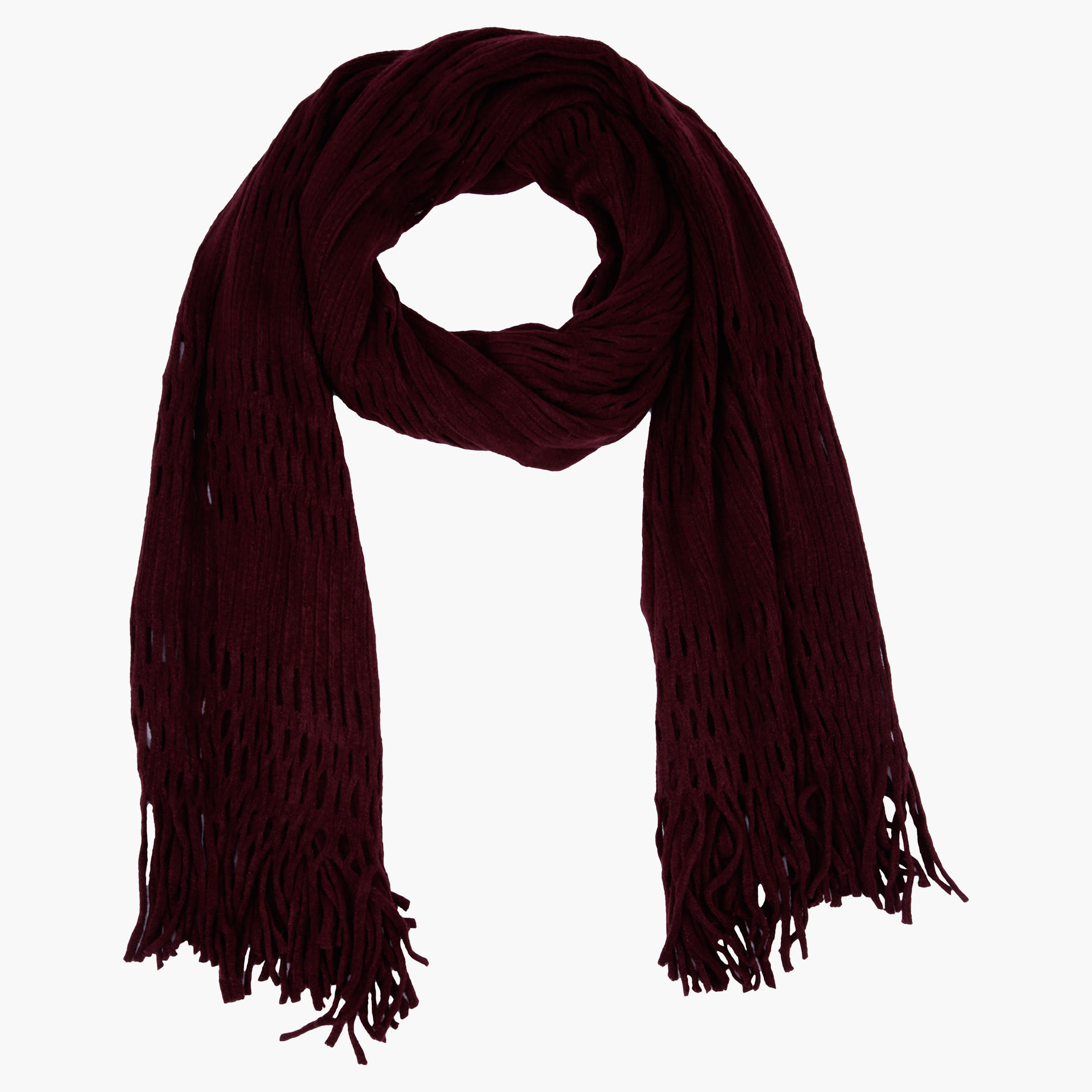 Textured Scarf with Fringed Hems-women-clothingaccessories-scarves-image-1